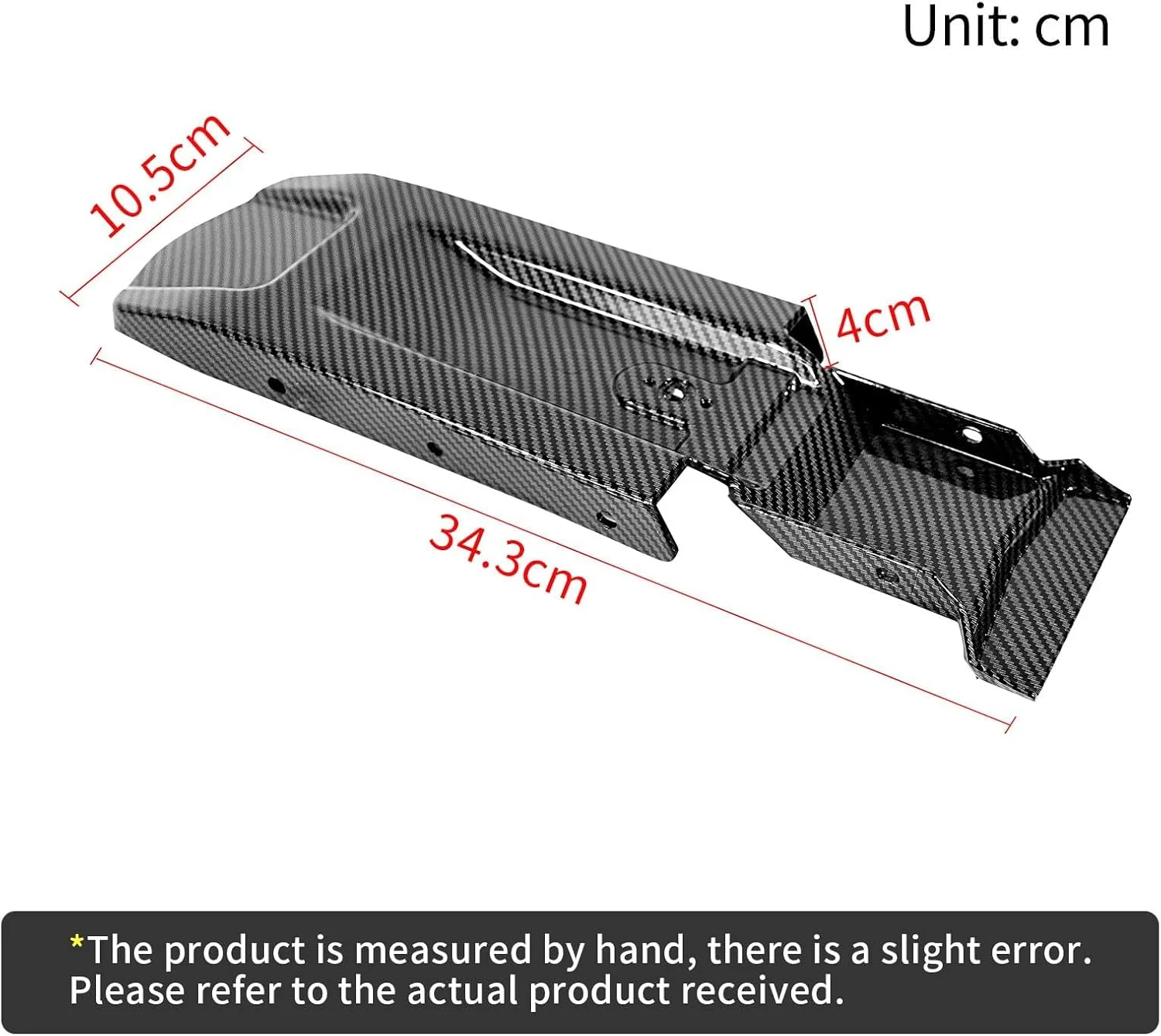 صفحه داخلی گلگیر عقب برای سورون لایت بی X/S و سگوی X160/X260، محافظ گل زیر صندلی عقب برای موتور سیکلت خاکی سورون، لوازم جانبی سور رون طرح فیبر کربن (انتقال آب، براق)