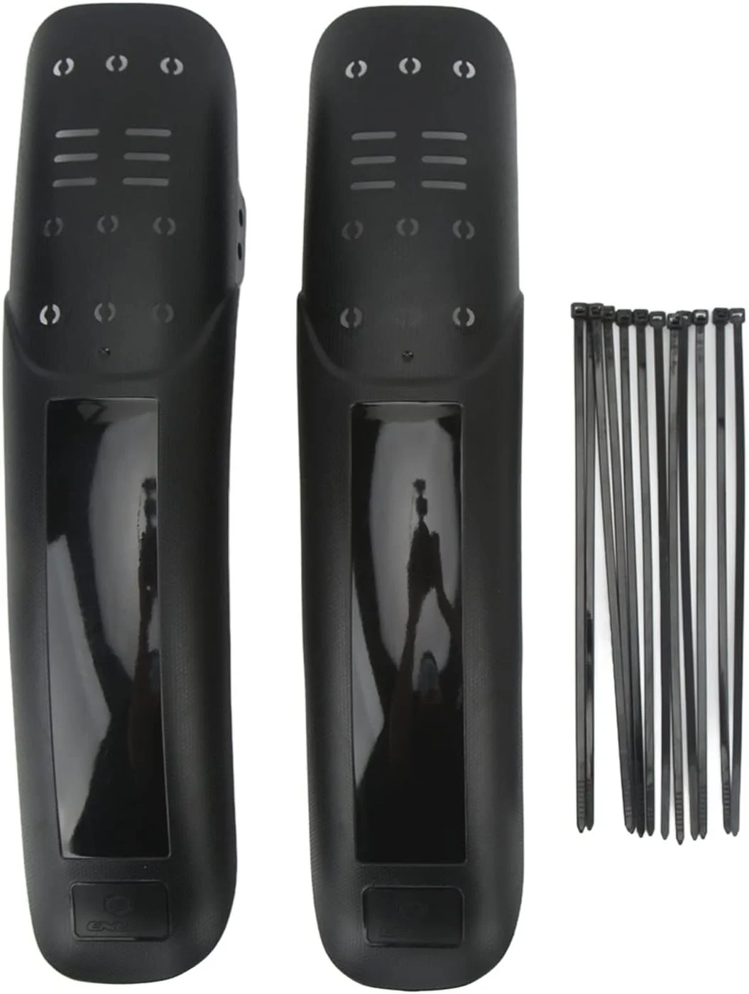 دو عدد گلگیر دوچرخه کوهستان یونیورسال، محافظ گل و لای رزین پلاستیکی سخت و طویل شده برای دوچرخه‌های جاده‌ای، بادوام، نصب آسان، مناسب دوچرخه‌سواری در فضای باز