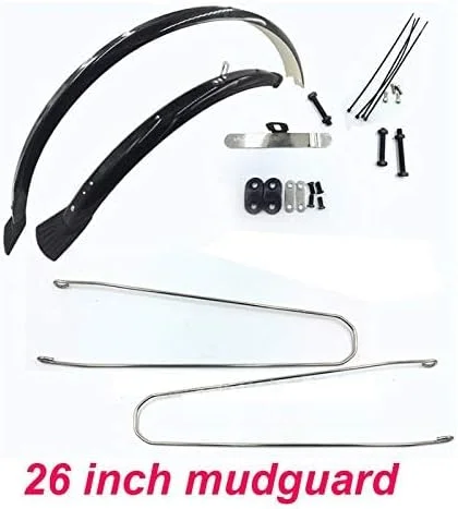 گلگیر دوچرخه، مناسب برای دوچرخه های ۱۴، ۱۶، ۲۰، ۲۶، ۲۷.۵، ۲۹ اینچ و ۷۰۰C، گلگیر تاشو، باله گلگیر دوچرخه کوهستان، گلگیر جلو و عقب دوچرخه جاده (سایز: ترمز V ۲۶ اینچ)