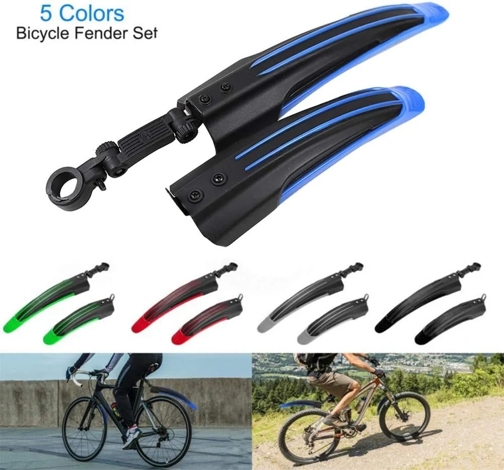 گلگیر دوچرخه، 2 عدد گلگیر دوچرخه کوهستان در 5 رنگ، ابزار دوچرخه جلو و عقب، لوازم جانبی بادوام و جهانی گلگیر دوچرخه سواری (رنگ: قرمز)