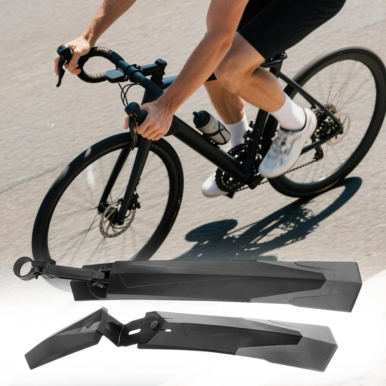 مجموعه گلگیر دوچرخه، گلگیرهای قابل تنظیم جلو و عقب دوچرخه مناسب برای دوچرخه کوهستان، مناسب برای سایزهای ۲۶/۲۷.۵/۲۹ اینچ، مناسب برای دوچرخه های جاده ای