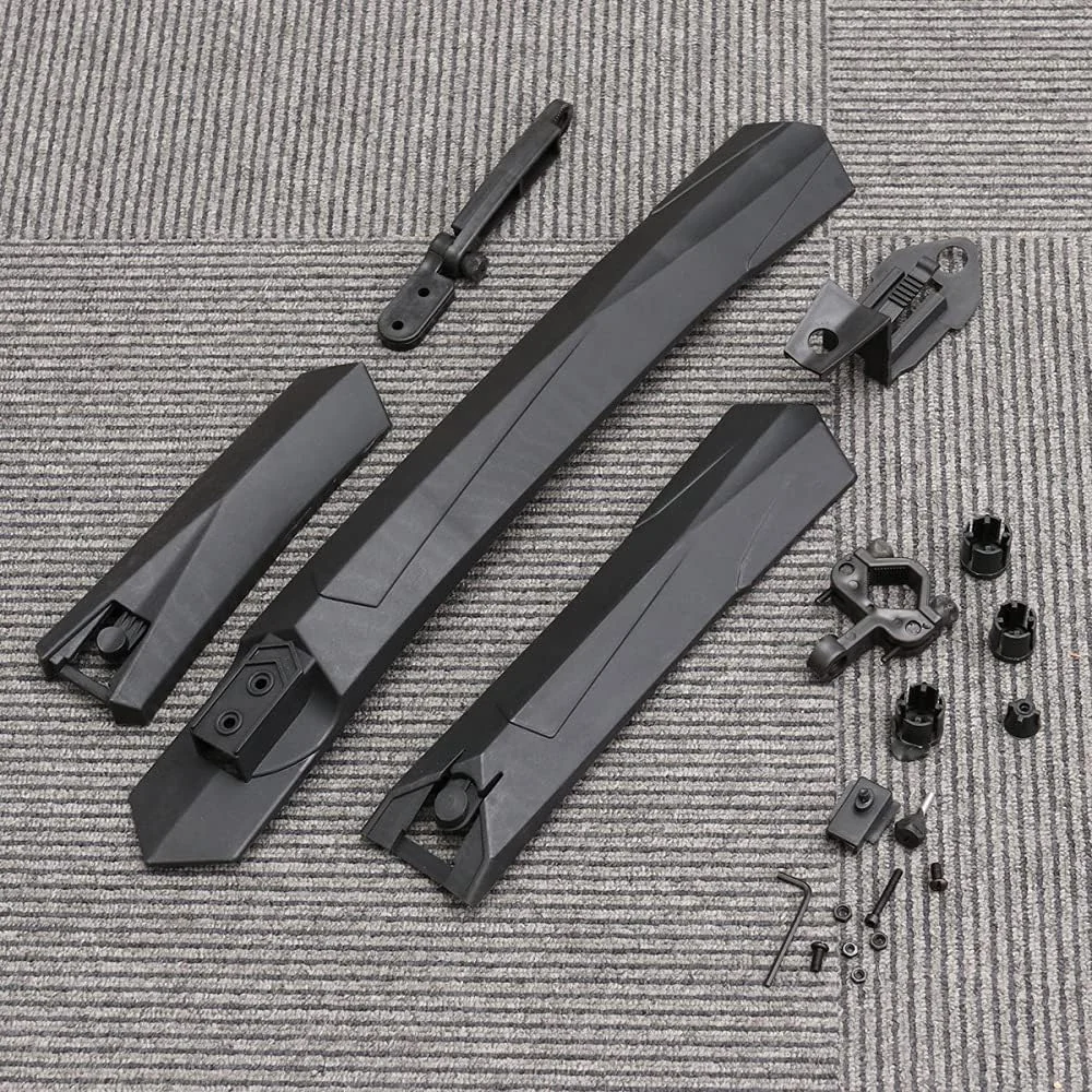 گلگیر دوچرخه، گلگیرهای دوچرخه سواری، گلگیر دوچرخه برقی، محافظ پاشش سریع، محافظ پاشش گل و لای، محافظ گل و لای جلو و عقب دوچرخه، مجموعه گلگیر (مشکی)