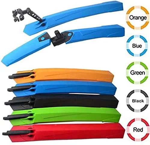 گلگیر دوچرخه، گلگیر دوچرخه سواری، گلگیر دوچرخه برقی، مجموعه 2 عددی گلگیر دوچرخه کوهستان، باله گلگیر دوچرخه برای گلگیرهای جلو و عقب دوچرخه (مشکی)