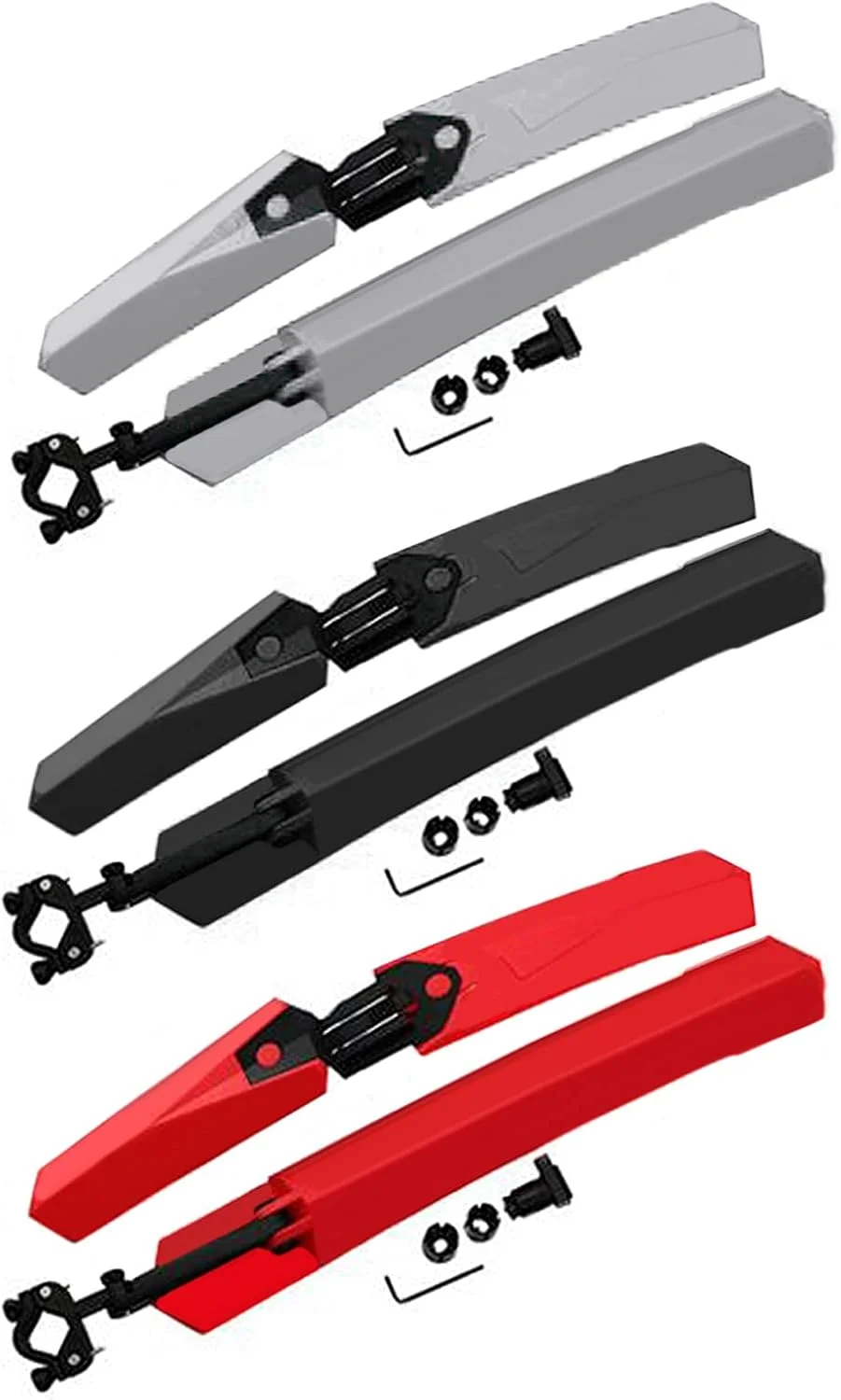 گلگیر دوچرخه، گلگیر دوچرخه سواری، گلگیر دوچرخه برقی، مجموعه 2 عددی گلگیر دوچرخه کوهستان، گلگیرهای جلو و عقب دوچرخه با رهاسازی سریع، باله های دوچرخه بادوام و بلندتر (مشکی)