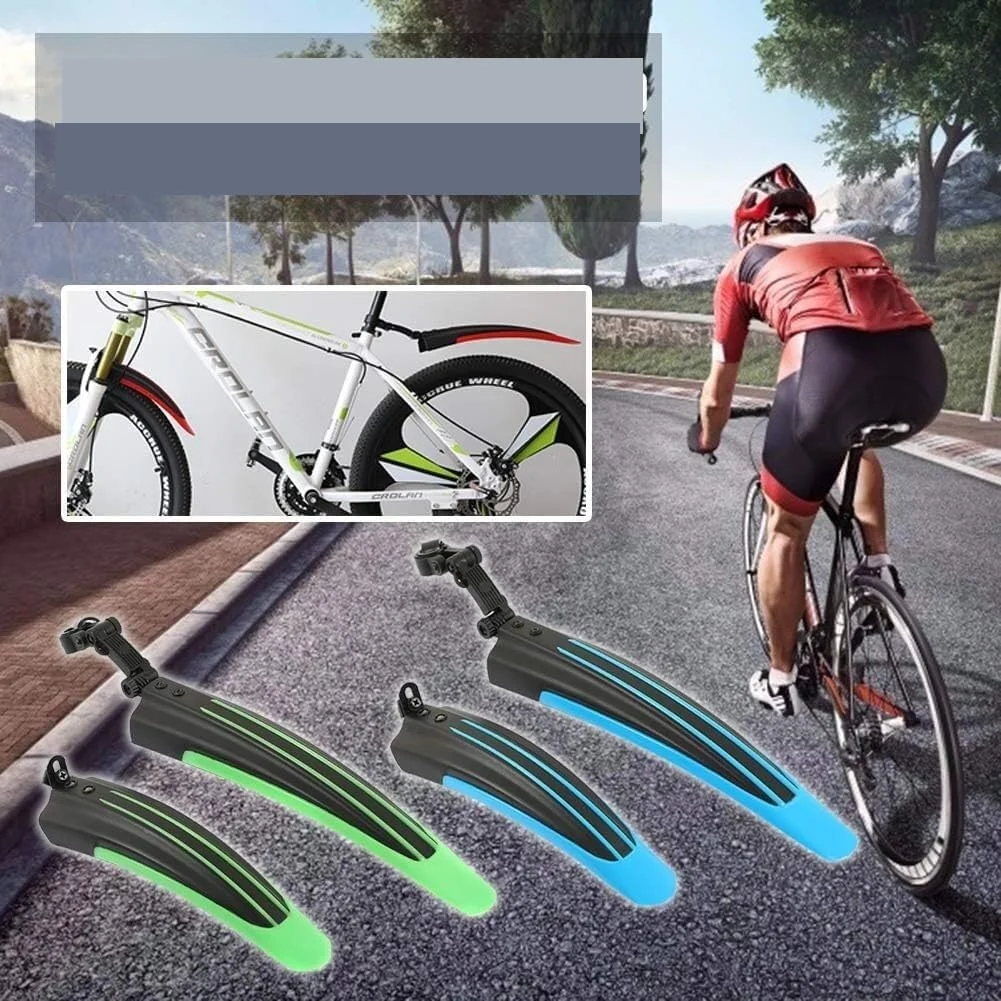 گلگیر دوچرخه، گلگیر دوچرخه سواری، گلگیر دوچرخه برقی، گلگیر جلو و عقب دوچرخه 2x گلگیر پاشش دوچرخه کوهستانی برای 20-26 اینچ (مشکی)