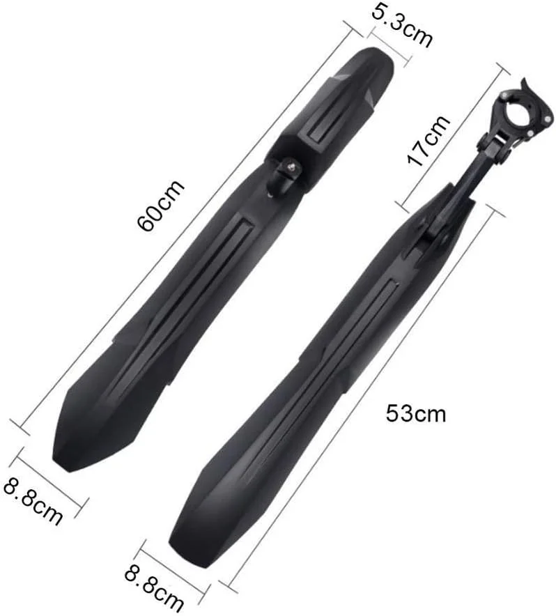 گلگیر دوچرخه، گلگیر دوچرخه سواری، گلگیر دوچرخه برقی، گلگیر دوچرخه برای دوچرخه کوهستان سایز ۲۴ ۲۶ ۲۷.۵ ۲۹ اینچ، گلگیر چرخ جلو/عقب با طول و عرض اضافی و شیار عمیق