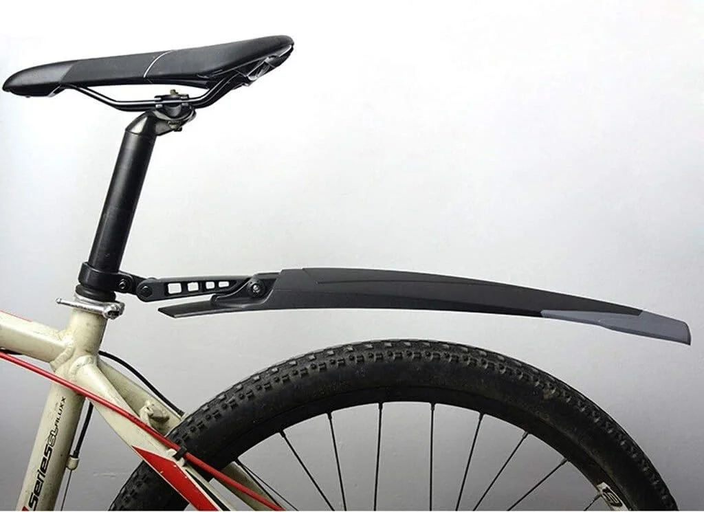 گلگیر دوچرخه، گلگیرهای دوچرخه سواری، گلگیر دوچرخه برقی، گلگیرهای چرخ لاستیک جلو/عقب دوچرخه فیبر کربنی، لوازم جانبی دنده ثابت دوچرخه سواری کوهستانی MTB (مشکی)