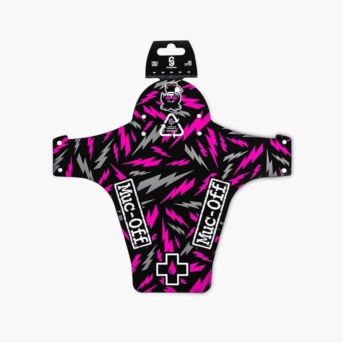 محافظ گلگیر جلوی دوچرخه Muc-Off، مدل Bolt - گلگیر تاشو دوچرخه، 100% بازیافتی - گلگیر دوچرخه برای دوچرخه کوهستان، دوچرخه جاده و دوچرخه شن