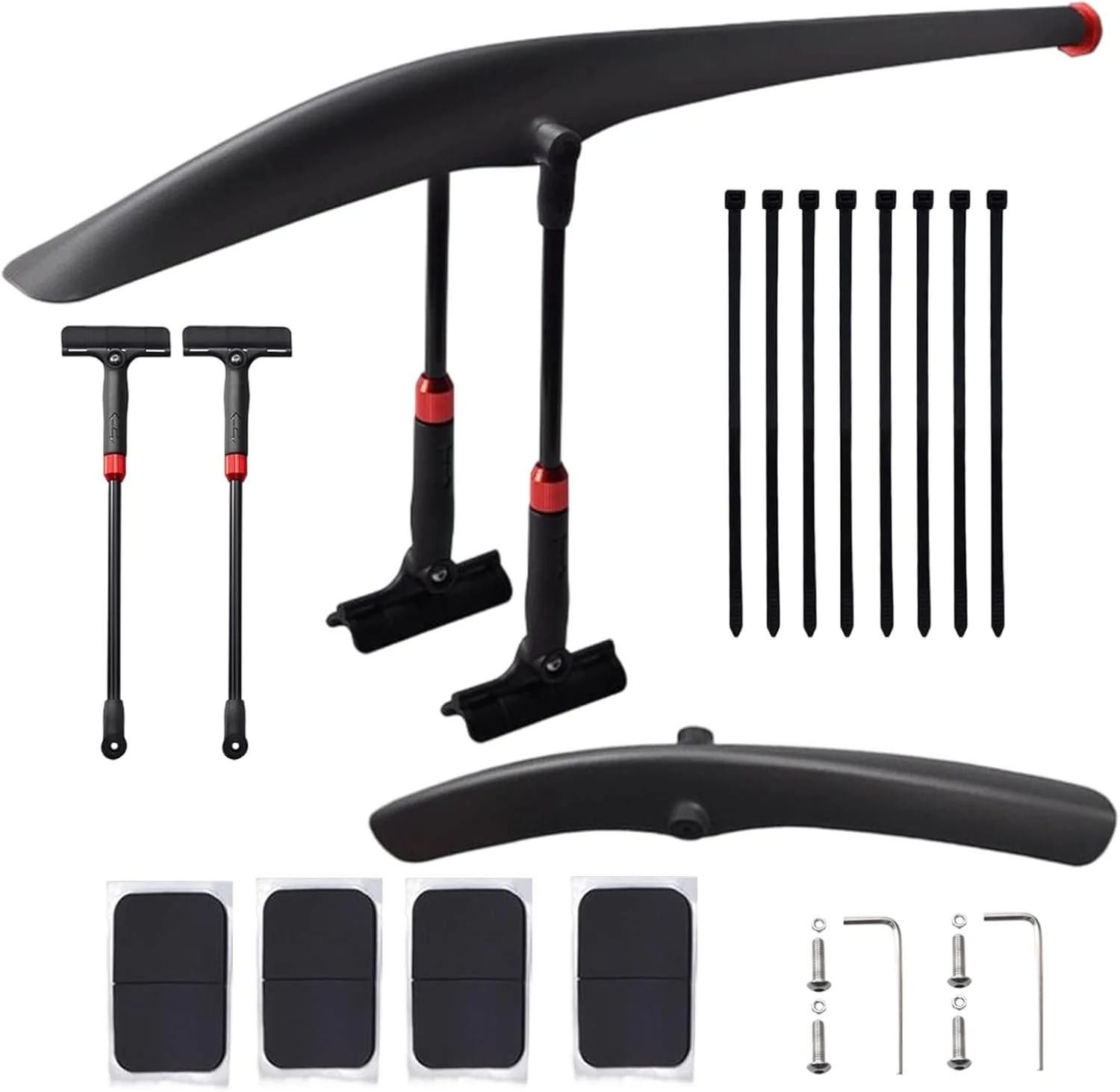 گلگیر دوچرخه، محافظ لوازم جانبی سپر، کیت گلگیر دوچرخه، برای دوچرخه سواری در مسیرهای کوهستانی، جاده ای، بارانی، گلی، دوچرخه سواری در فضای باز