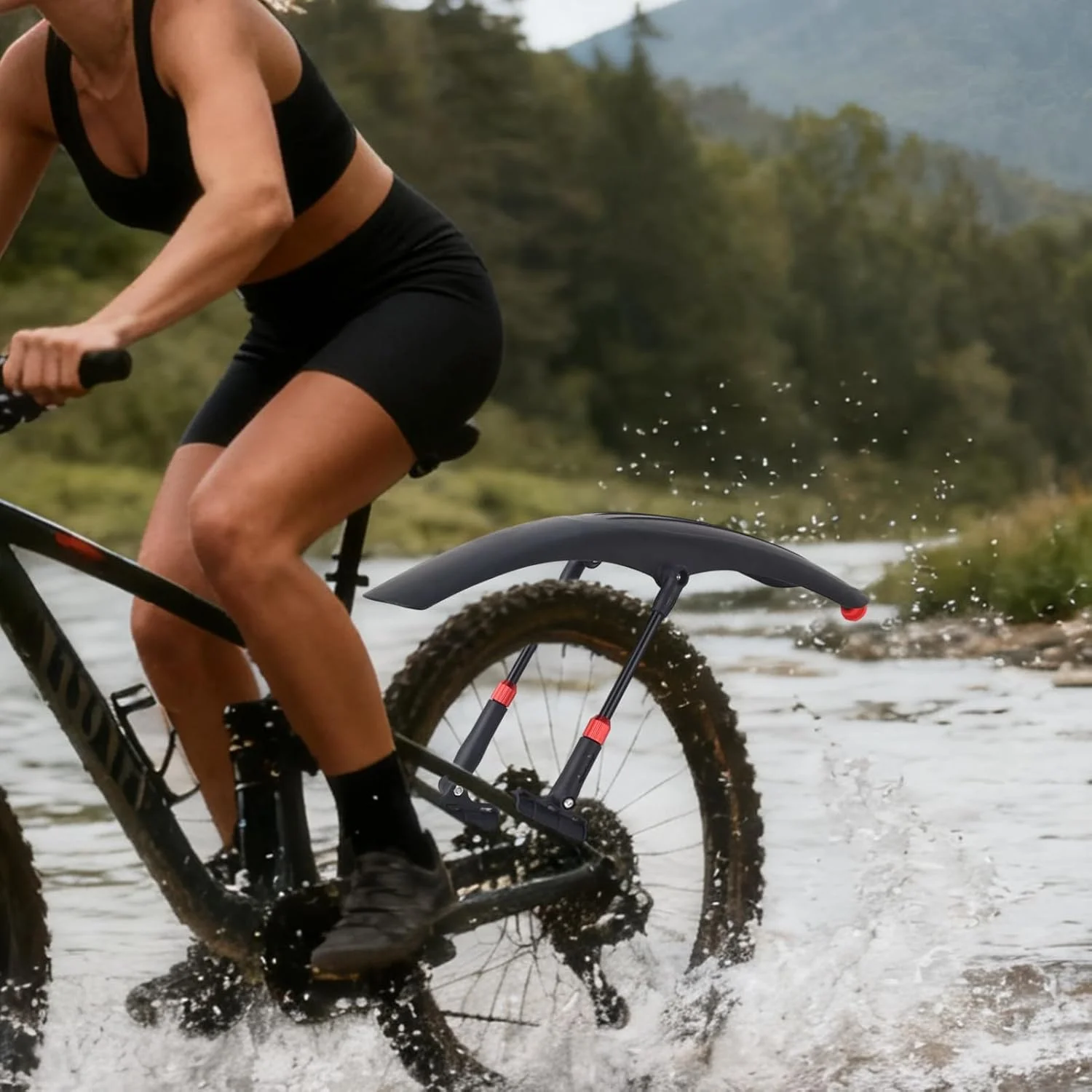 گلگیر دوچرخه کوهستان، لوازم جانبی ایمن محافظ | کیت گلگیر دوچرخه، برای رفت و آمد جاده ای، مسیرهای خاکی، دوچرخه سواری در هوای بارانی و گل آلود، دوچرخه سواری در فضای باز