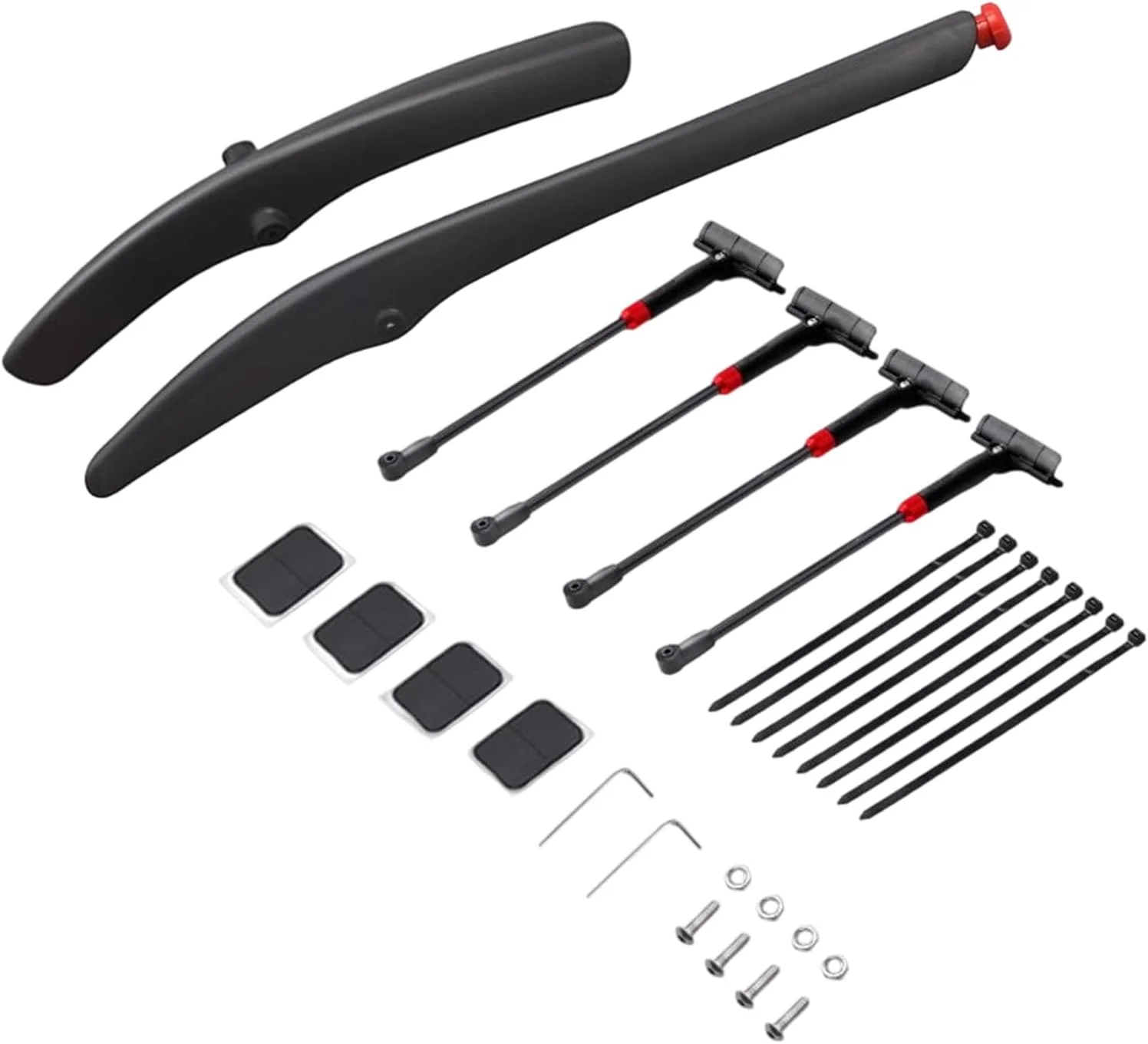 گلگیر دوچرخه سواری، پوشش محافظ ایمن - کیت محافظ عقب دوچرخه - برای دوچرخه سواری در مسیرهای کوهستانی، جاده ای، رفت و آمد و دوچرخه سواری در گل و لای بارانی