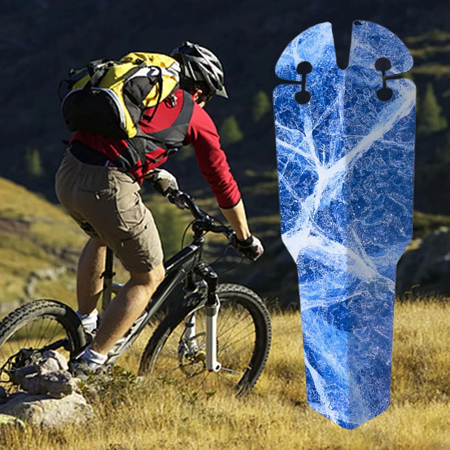 گلگیر دوچرخه کوهستان، گلگیر صندلی دوچرخه انعطاف پذیر - روکش محافظ گل پخش کن لوازم جانبی سبک وزن دوچرخه سواری برای محافظت از جاده و خاک و راحتی سواری