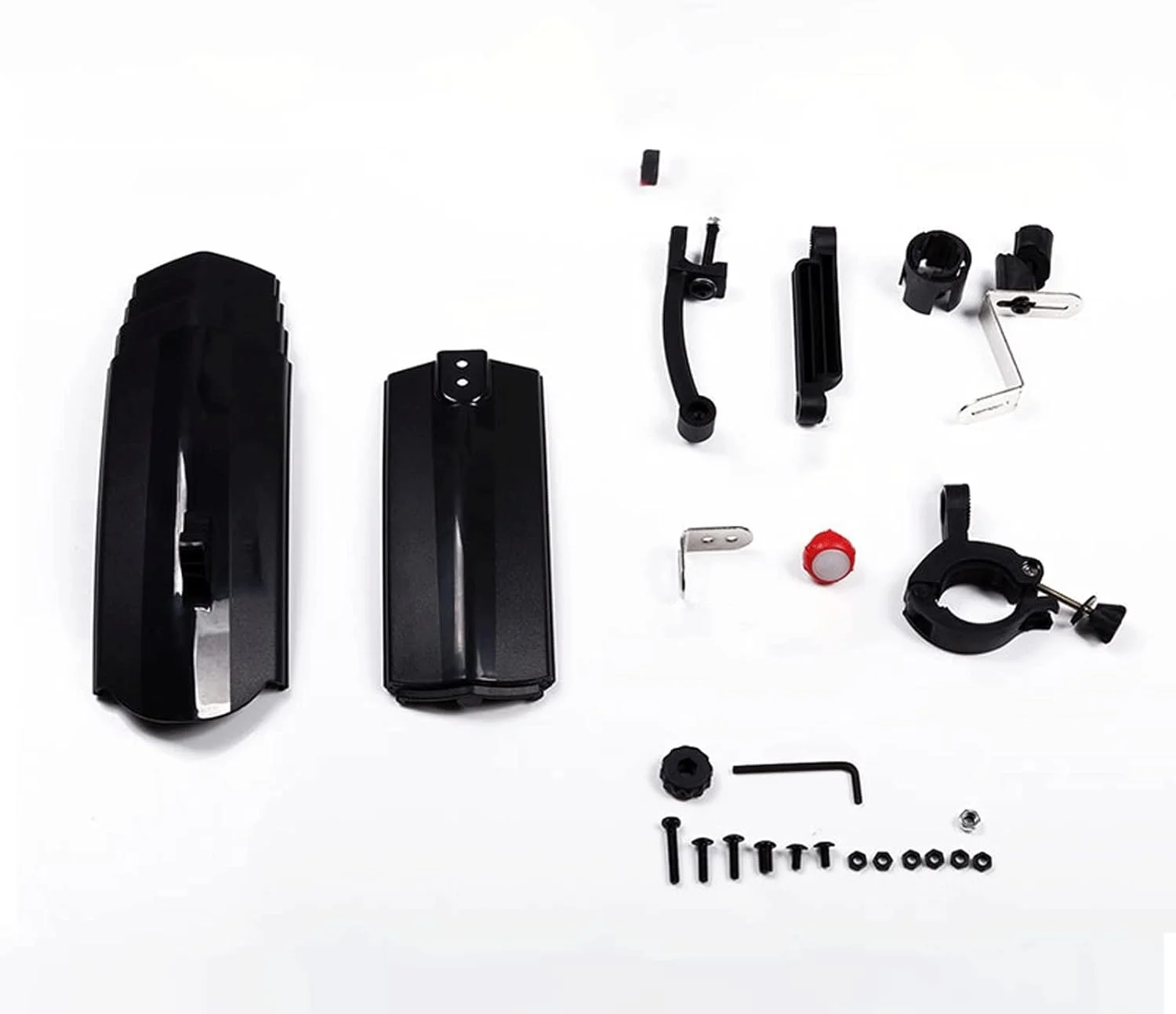 گلگیر تاشو دوچرخه با چراغ عقب، نصب سریع، قطعات دوچرخه (آبی تیره)