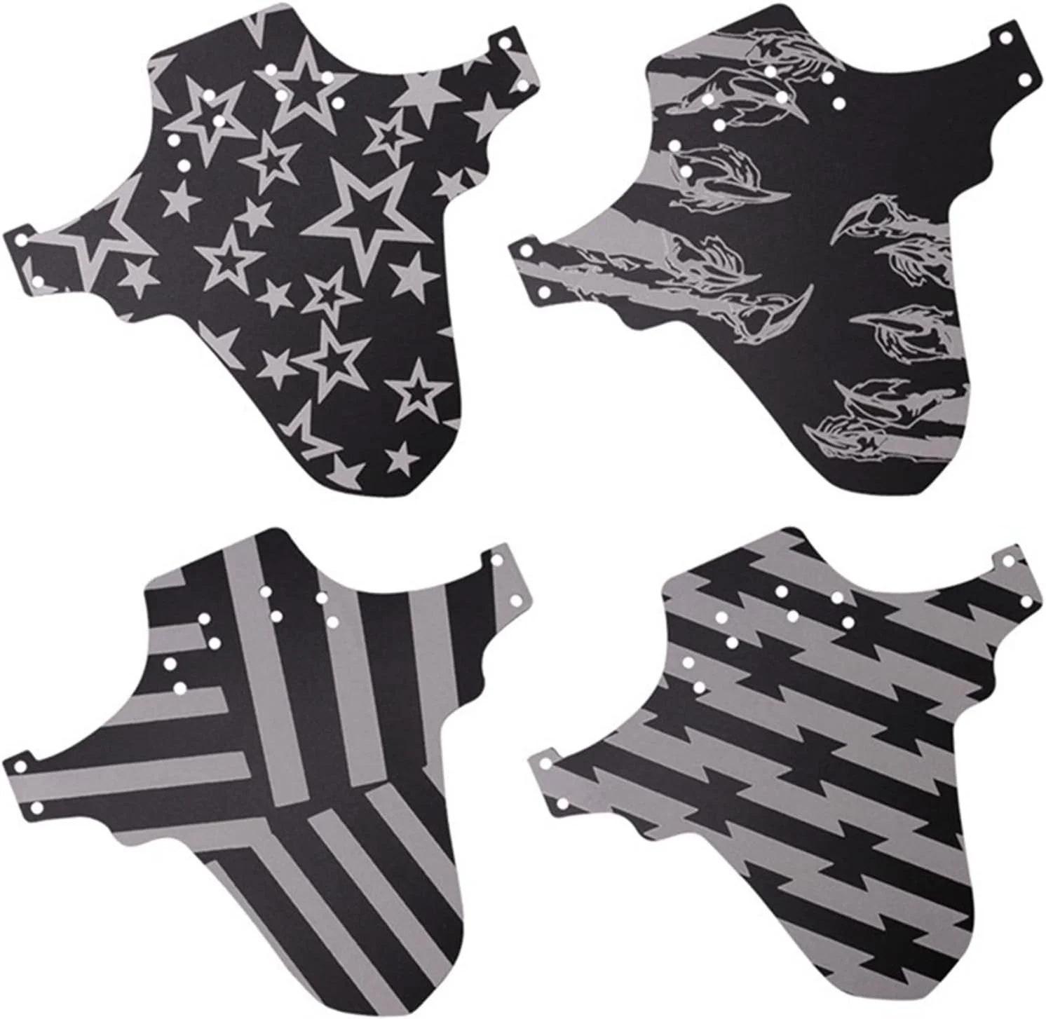 گلگیر دوچرخه بازتابنده فوق العاده نازک، گلگیر ساده دوشاخ جلو، گلگیر محافظ گل و لای دوچرخه کوهستان، سپر باران دوچرخه سواری