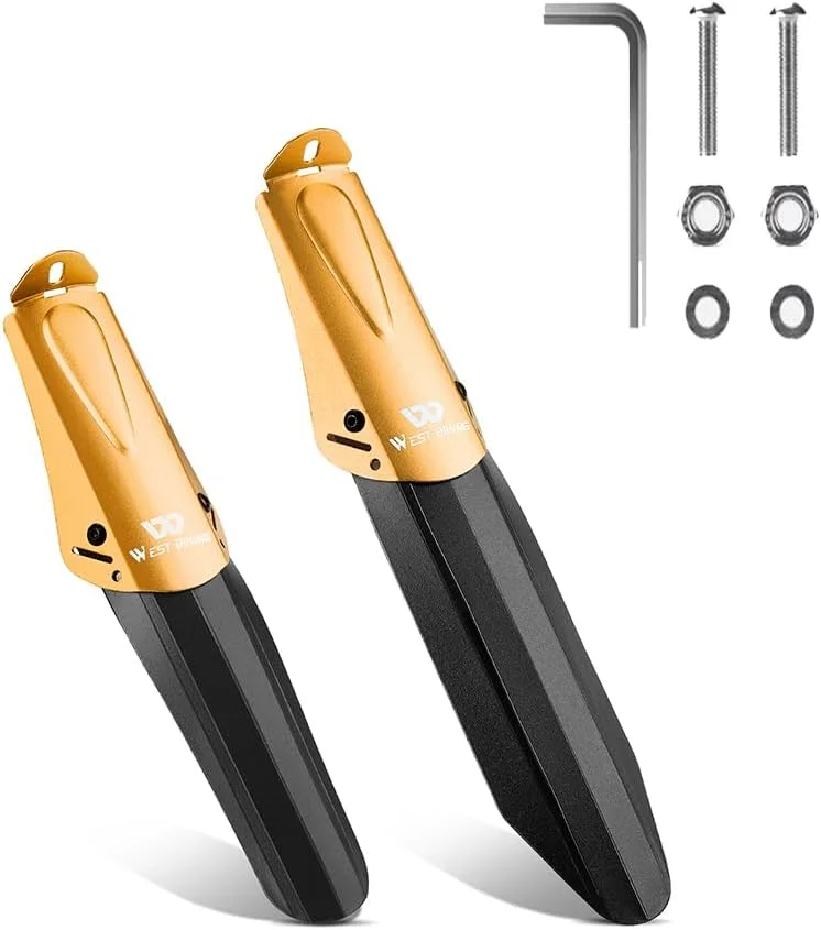 مجموعه دو عددی گلگیر دوچرخه، گلگیر قابل تنظیم جلو/عقب MTB برای دوچرخه های 14-20 اینچی، لوازم جانبی گلگیر دوچرخه سواری