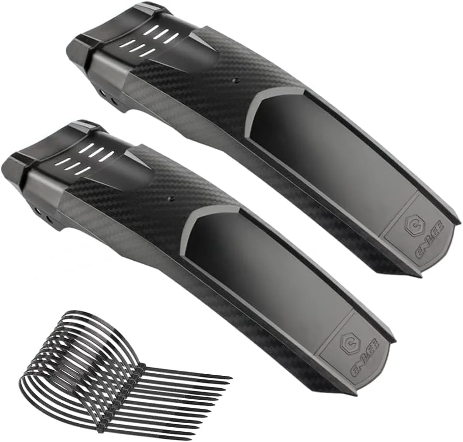 گلگیر دوچرخه کوهستان KASTWAVE، محافظ گل و لای MTB، محافظ گل لاستیکی بافت دار، گلگیر جلو و عقب دوچرخه، مناسب برای انواع دوچرخه های کوهستانی، مناسب برای دوچرخه های یونیورسال 20، 26، 27.5 و 29 اینچ، مشکی (2 عدد)