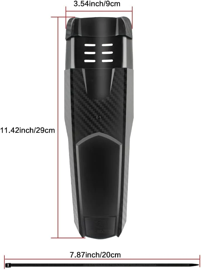 گلگیر دوچرخه کوهستان KASTWAVE، محافظ گل و لای MTB، محافظ گل لاستیکی بافت دار، گلگیر جلو و عقب دوچرخه، مناسب برای انواع دوچرخه های کوهستانی، مناسب برای دوچرخه های یونیورسال 20، 26، 27.5 و 29 اینچ، مشکی (2 عدد)