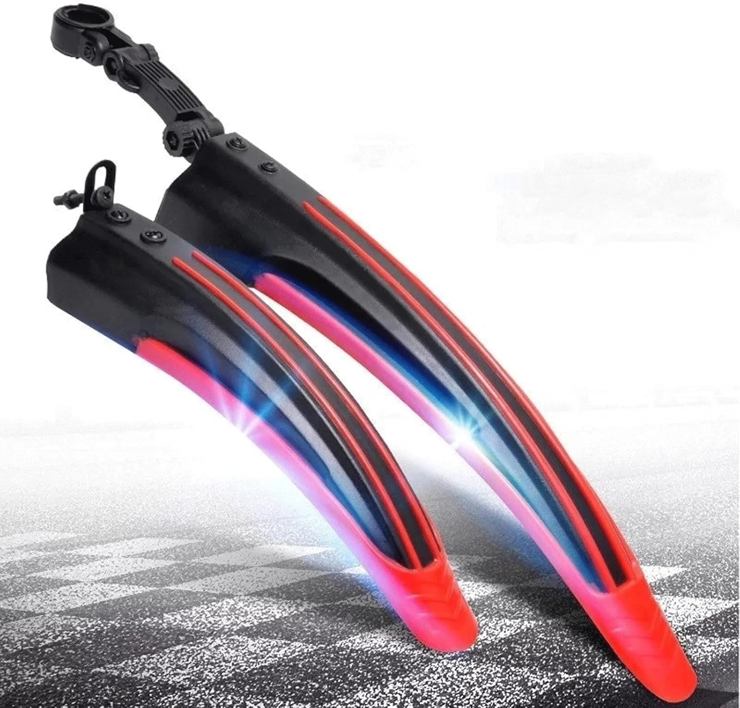 گلگیر دوچرخه 2 عددی، مجموعه گلگیر دوچرخه کوهستان، باله های گلگیر دوچرخه برای گلگیرهای جلو و عقب دوچرخه (سفید)