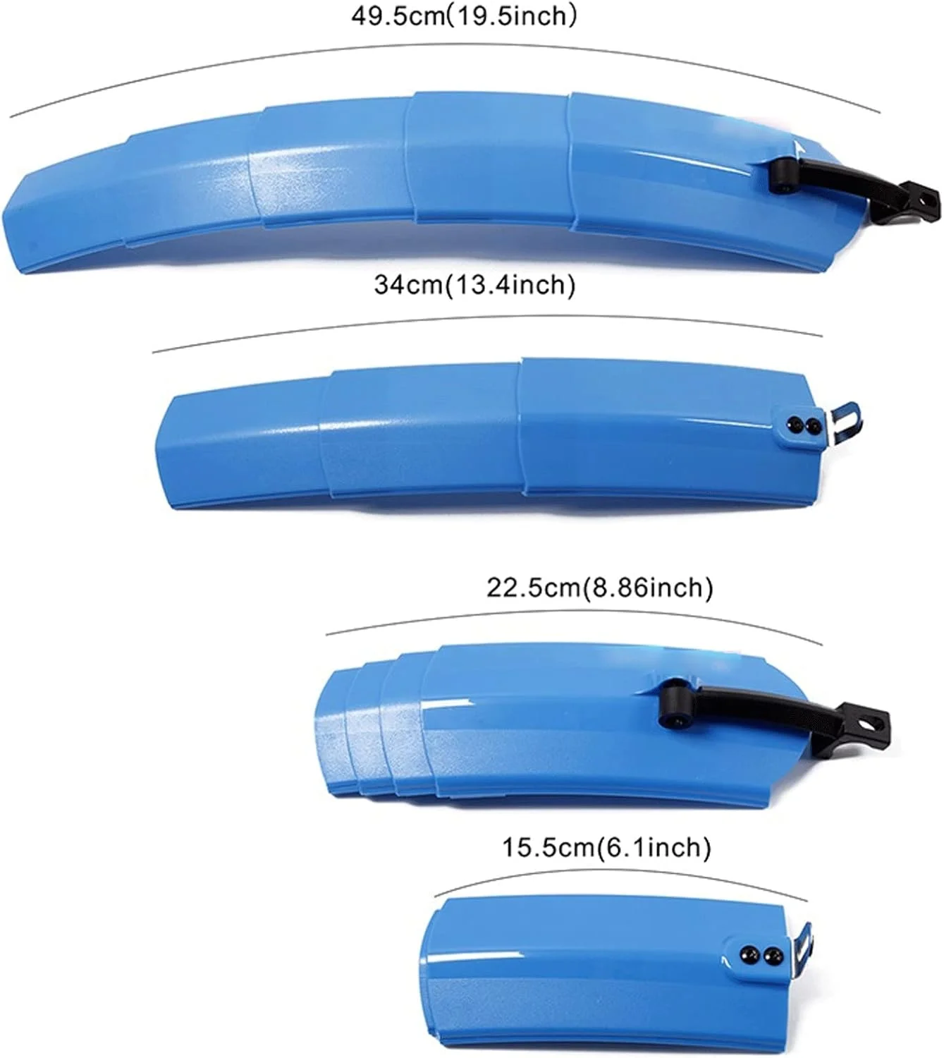 گلگیر تاشو دوچرخه با چراغ عقب، نصب سریع، قطعات دوچرخه (Hortel)
