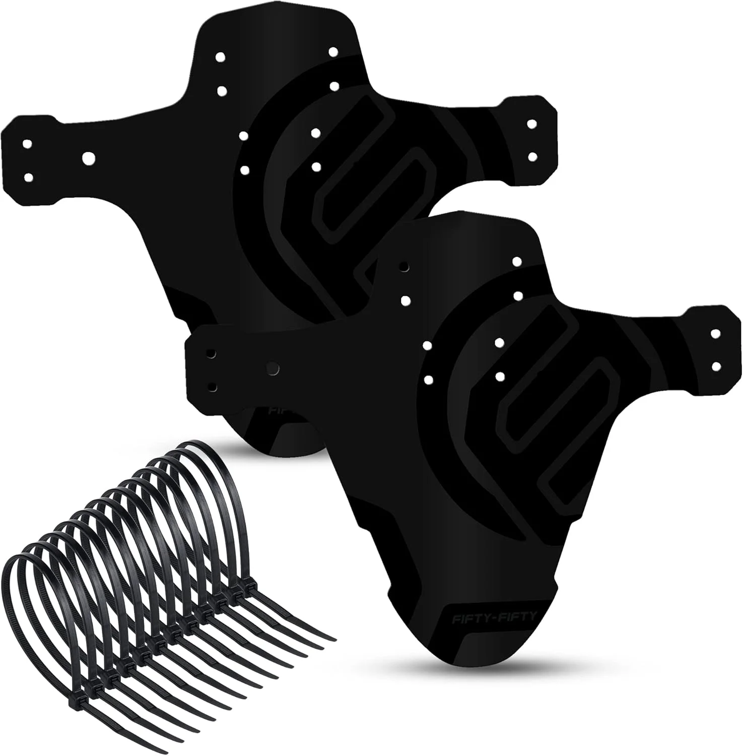 گلگیر دوچرخه کوهستان FIFTY-FIFTY، گل پخش کن MTB، سازگار با جلو و عقب، مناسب برای سایزهای چرخ 26، 27.5، 29 اینچ و سایزهای پلاس و چرخ های پهن