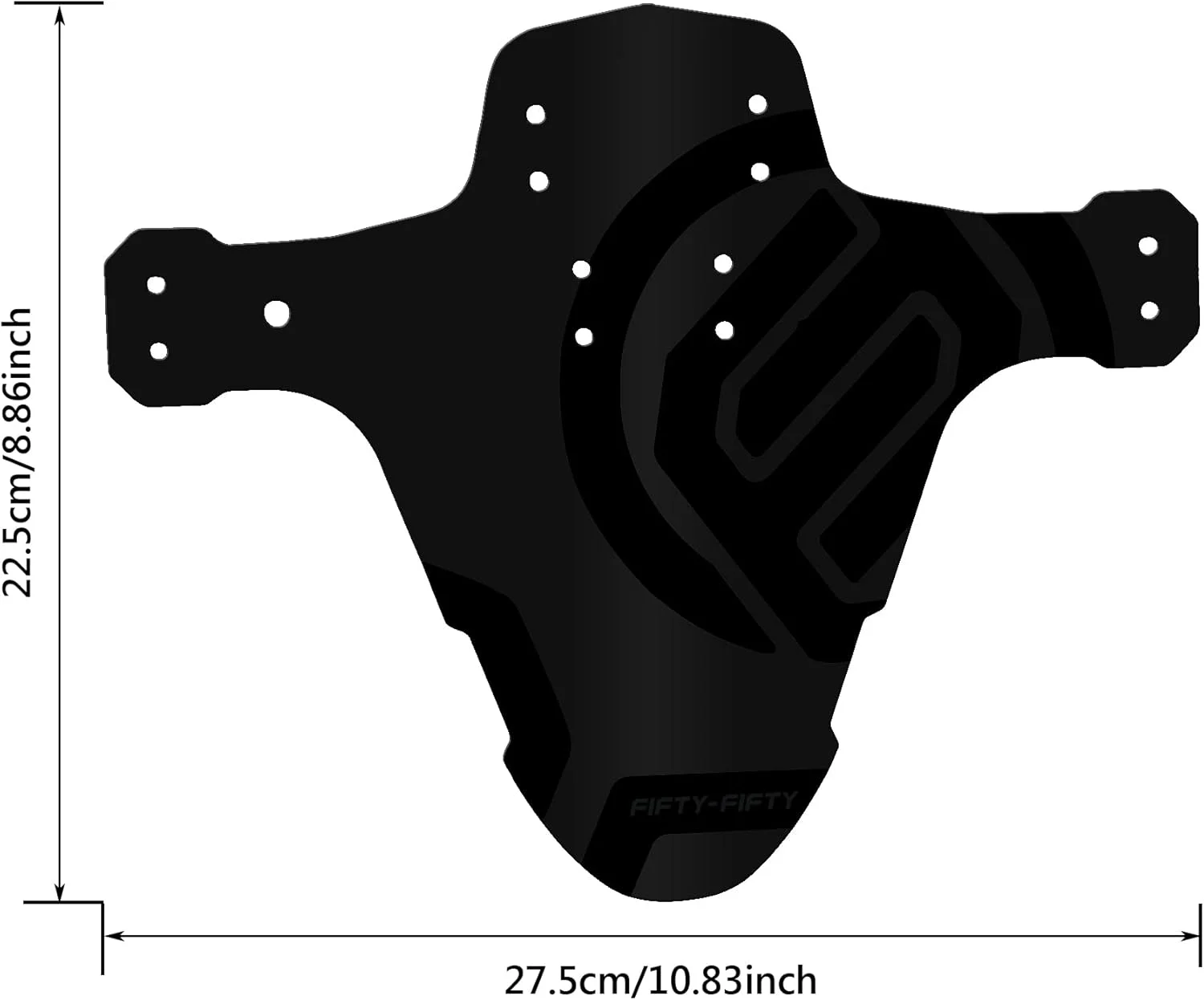 گلگیر دوچرخه کوهستان FIFTY-FIFTY، گل پخش کن MTB، سازگار با جلو و عقب، مناسب برای سایزهای چرخ 26، 27.5، 29 اینچ و سایزهای پلاس و چرخ های پهن