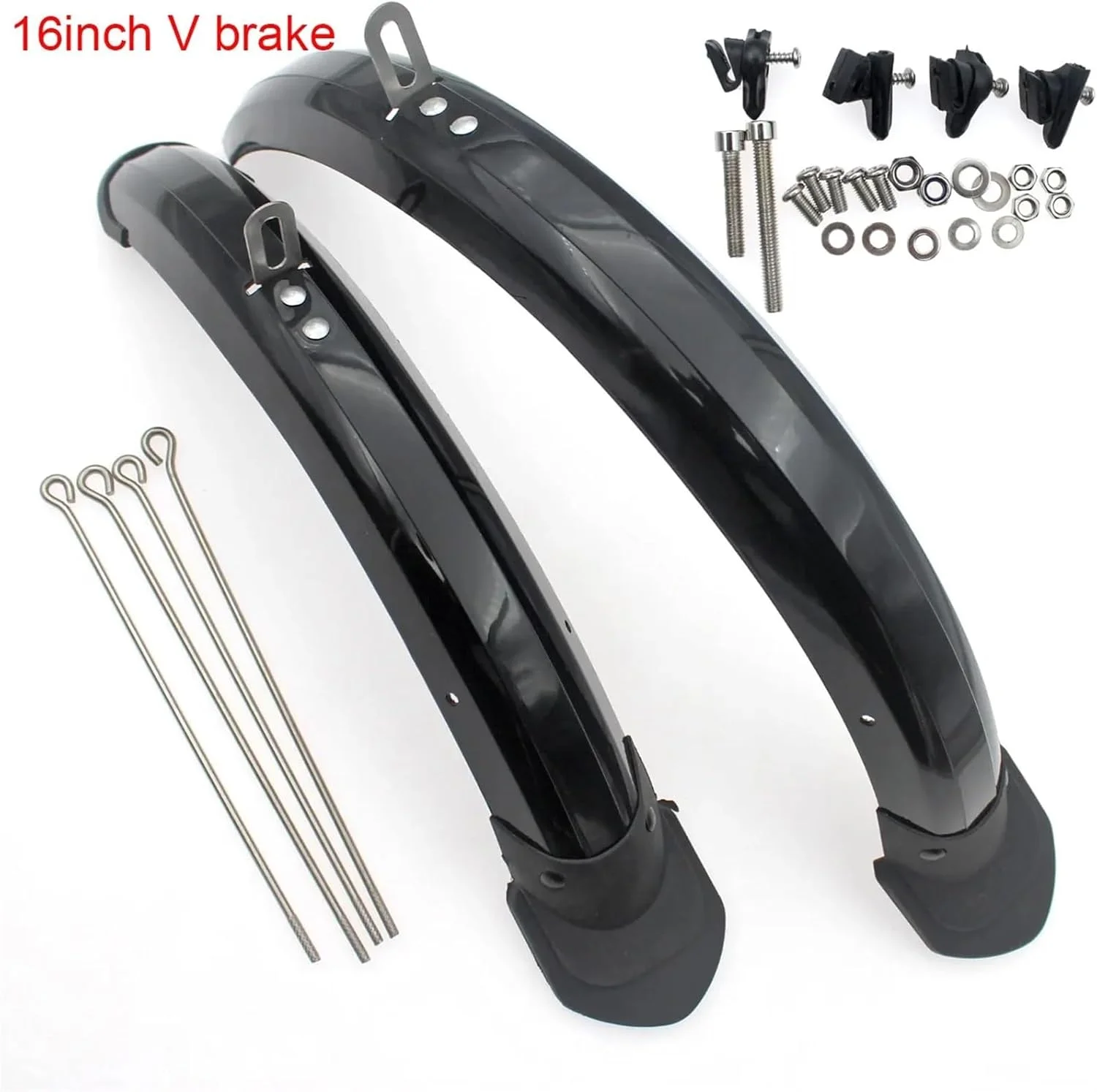 گلگیر دوچرخه تاشو 14 و 16 اینچی برای ترمز وی و دیسکی، گلگیر جلو و عقب دوچرخه تاشو