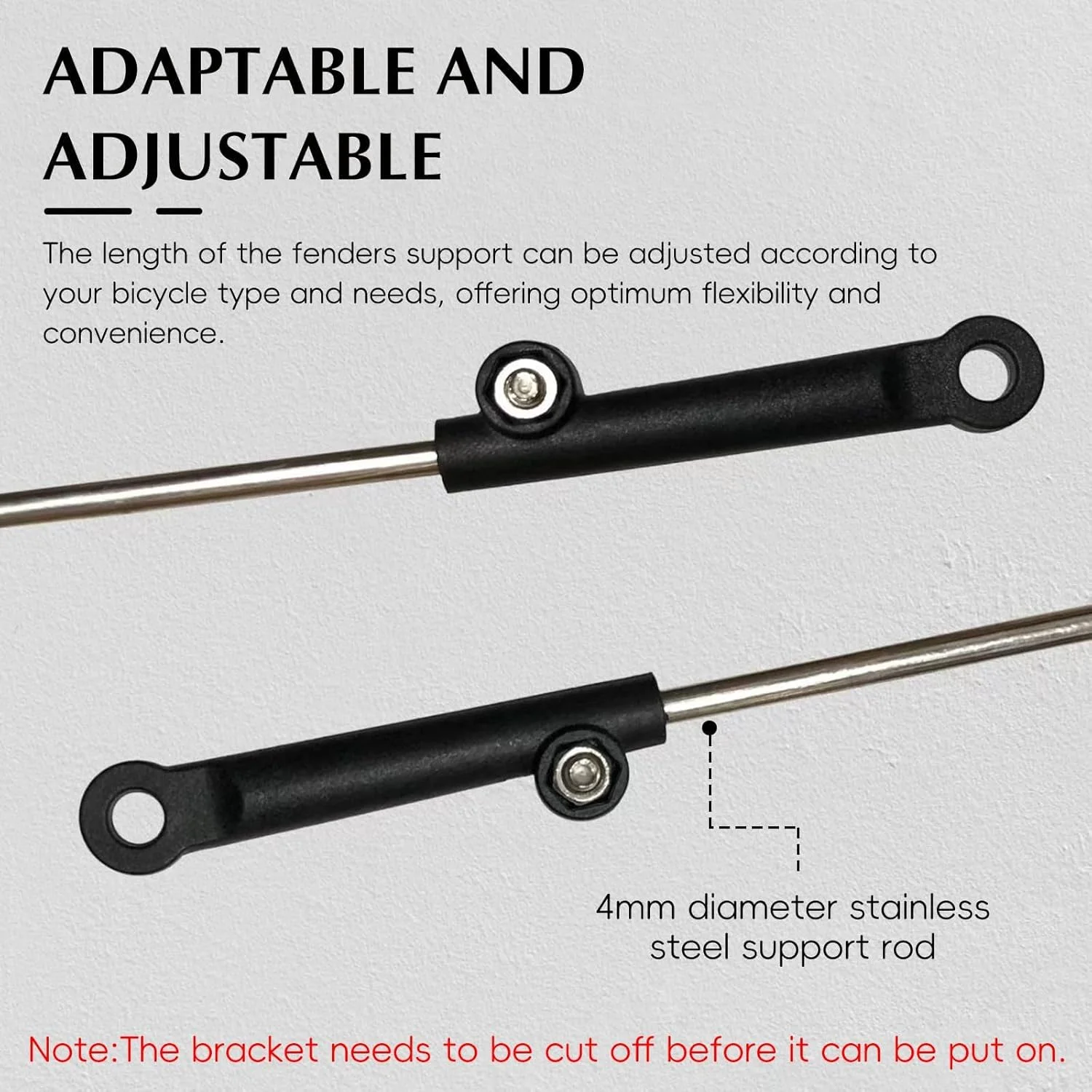 ۱۲ عدد نگهدارنده شاخک جلویی دوچرخه، آستین افزایش دهنده پشتیبانی گلگیر دوچرخه برای گلگیرهای ۲۰/۲۴/۲۶ اینچی، لوازم جانبی رک نصب برای دوچرخه های کوهستانی، دوچرخه های جاده ای، میله اتصال محافظ گل و لای