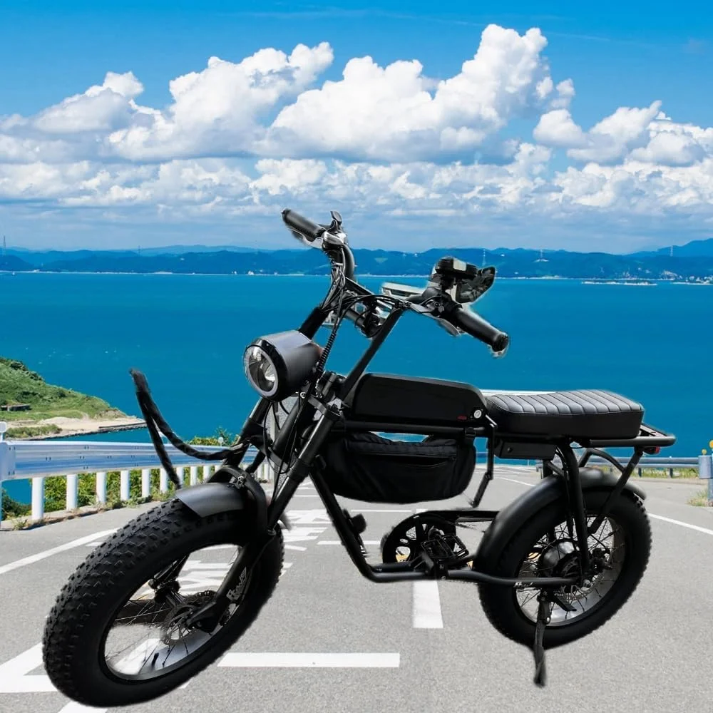 گلگیر دوچرخه چاق جلو و عقب، مجموعه گلگیر پوشش کامل برای دوچرخه برقی و دوچرخه کوهستان (مشکی، 16 اینچ)