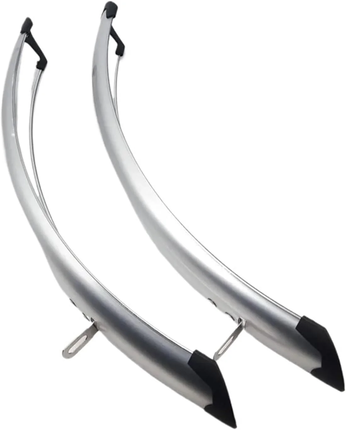 گلگیر دوچرخه 1 ست نقره ای جلو عقب، مناسب دوچرخه های کلاسیک 700C 23C 25C، محافظ گل و لای، قطعات گلگیر دوچرخه جاده