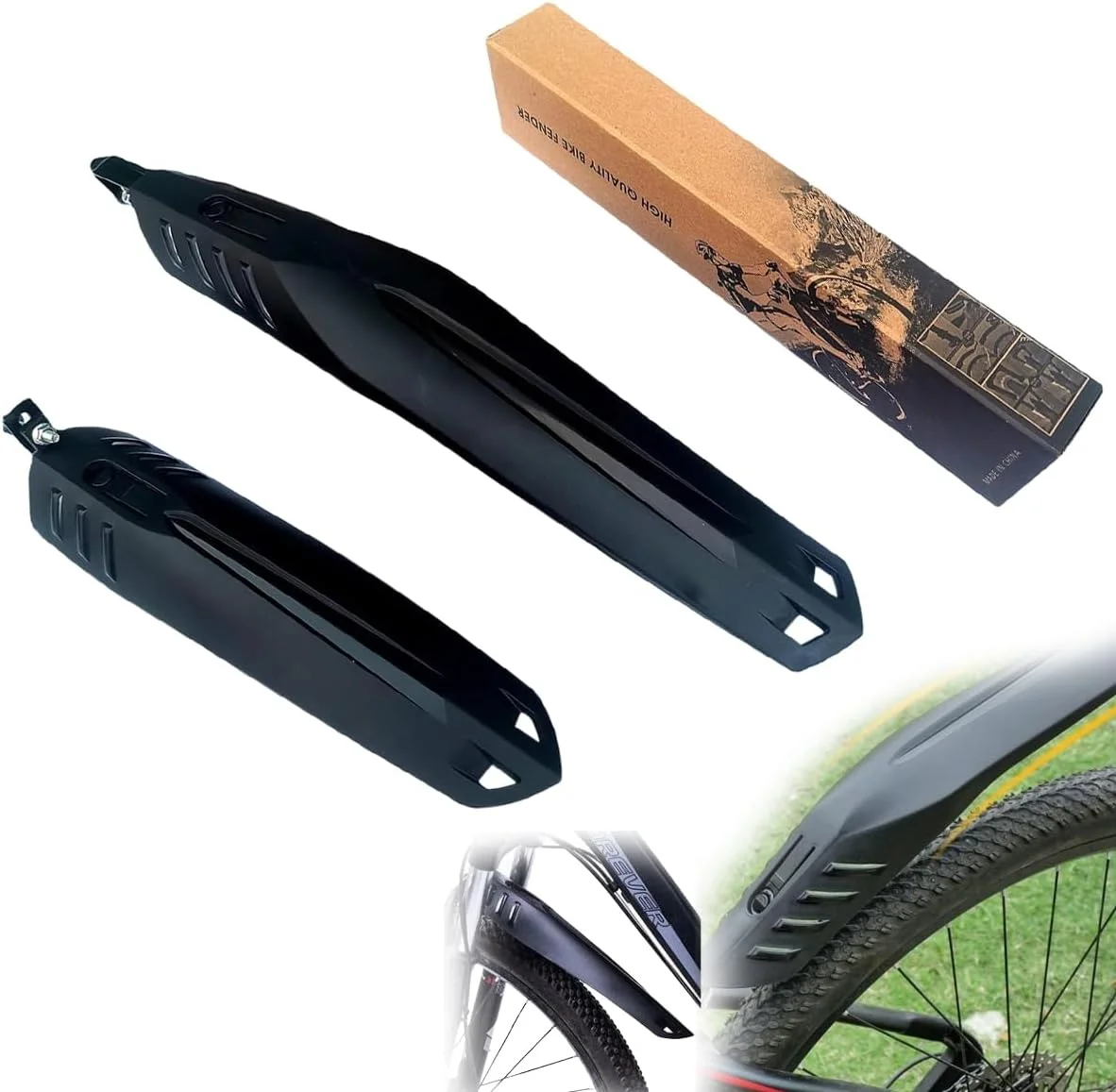 گلگیر دوچرخه قابل تنظیم، گلگیر جهانی رهاسازی سریع دوچرخه 24-29 اینچی، گلگیر دوچرخه برای دوچرخه های الکترونیکی/کوهستانی، محافظت در برابر پاشش آب و خاک