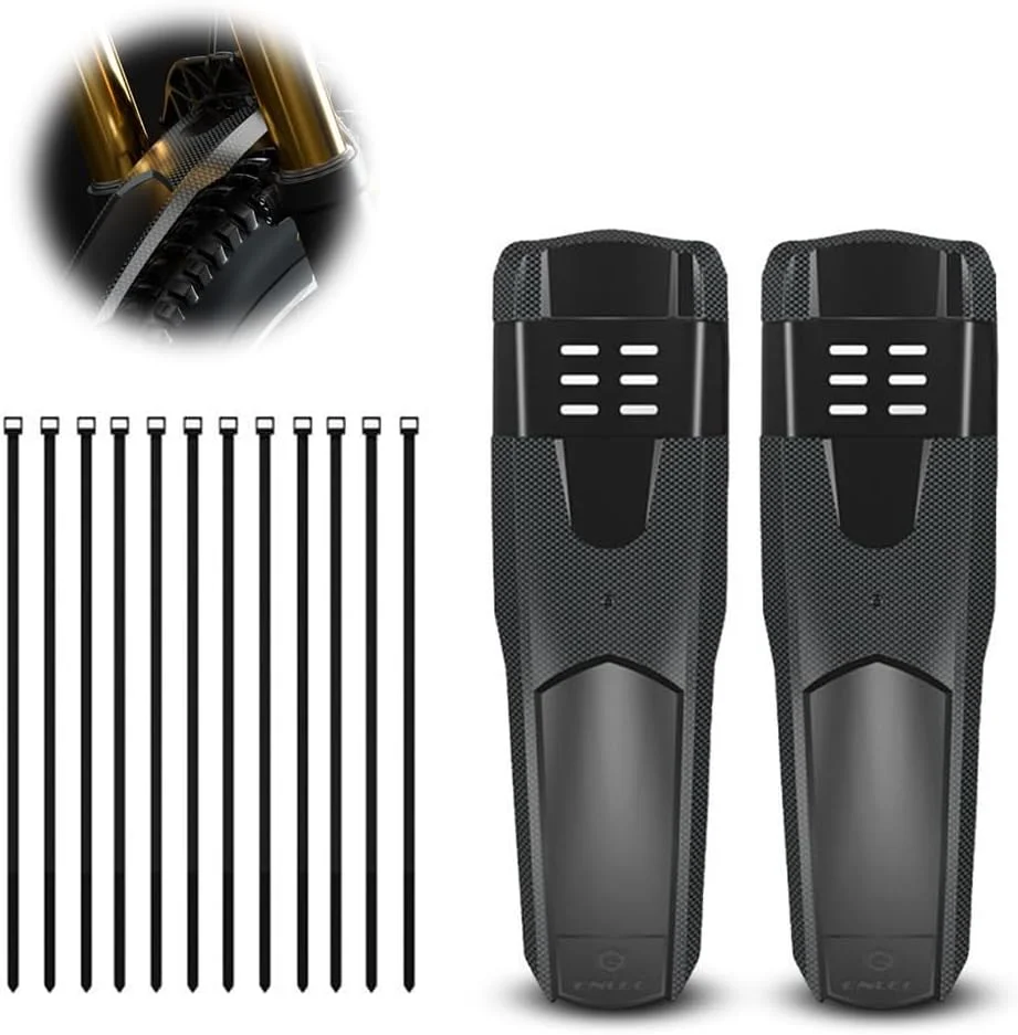 مجموعه دو عددی گلگیر دوچرخه کوهستان یونیورسال آزونی، گلگیرهای جلو و عقب دوچرخه ام تی بی، محافظ گل بادوام، طول 29 سانتی متر در عرض 9 سانتی متر، نصب آسان