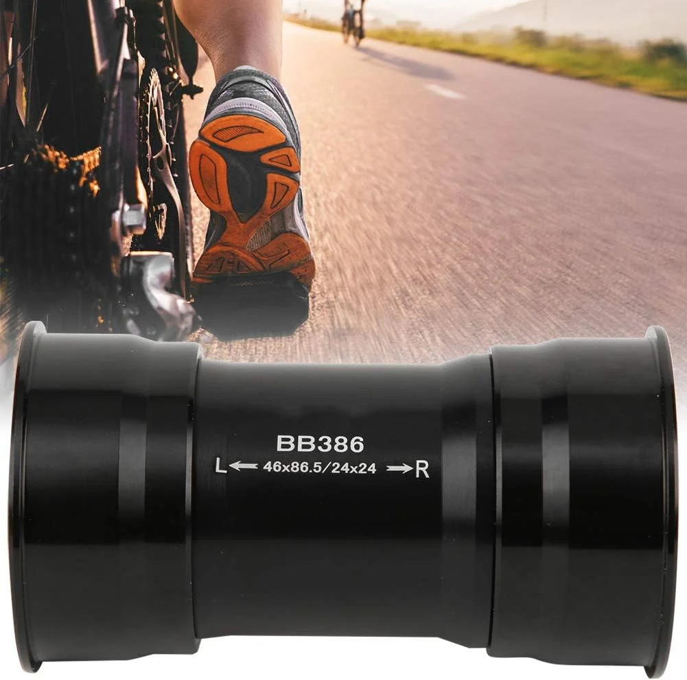 طبق قامه دوچرخه کوهستان آلیاژ آلومینیوم مشکی بادوام Cryfokt با طراحی پرسی، مناسب برای طبق قامه BB386، ایده آل برای دوچرخه سواران طبق قامه دوچرخه کوهستان آلیاژ آلومینیوم مشکی بادوام Cryfokt با طراحی پرسی، مناسب برای طبق قامه BB386، ایده آل برای دوچرخه سواران