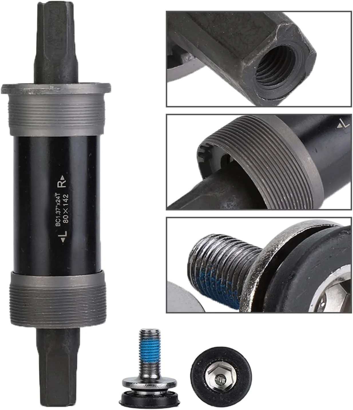 توپی تنه دوچرخه، رزوه ای مربعی برای دوچرخه های برفی چاق 80X142، 100X155، 100X177 میلی متر