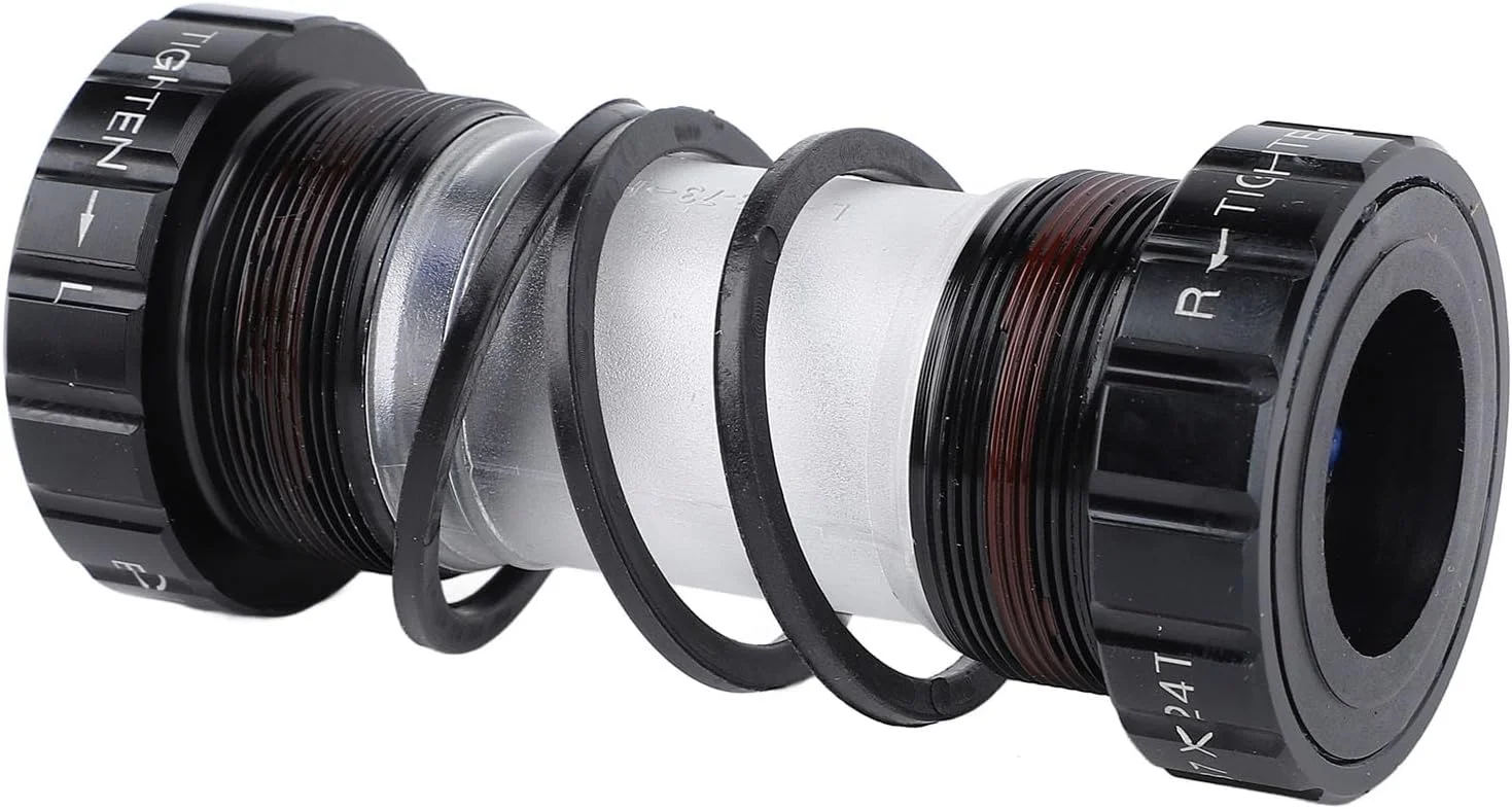 طبق قامه دوچرخه 68-73 میلی‌متری، طبق قامه رزوه ای 68mm-73mm با پوشش عرضی، آلیاژ آلومینیوم 24 میلی‌متری با عملکرد بلبرینگ روان برای کوهستان و جاده