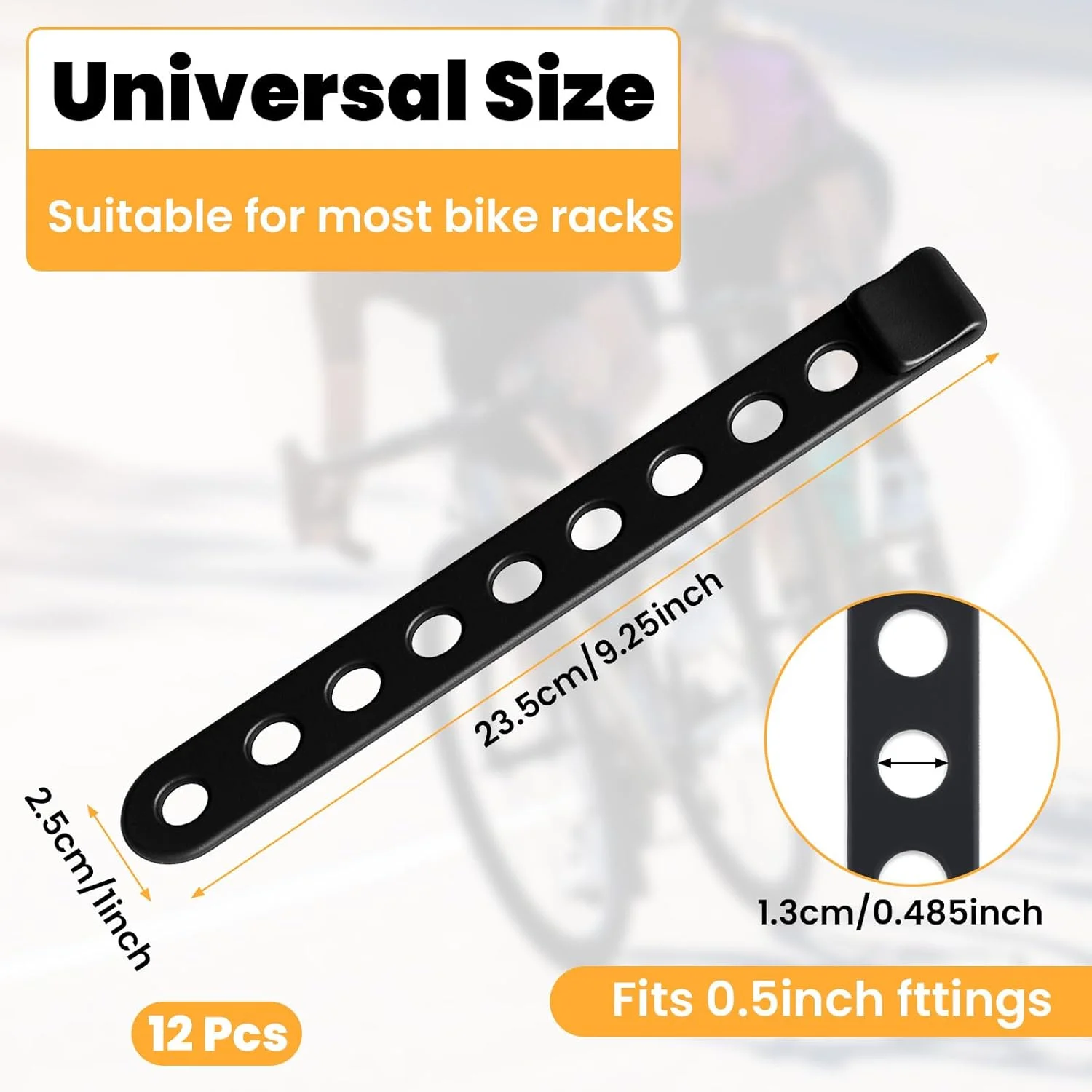 ۱۲ عدد تسمه نگهدارنده دوچرخه، تسمه تثبیت کننده چرخ دوچرخه، جایگزین نگهدارنده رک دوچرخه، زنجیر لاستیکی دوچرخه سواری، سازگار با Thule 534