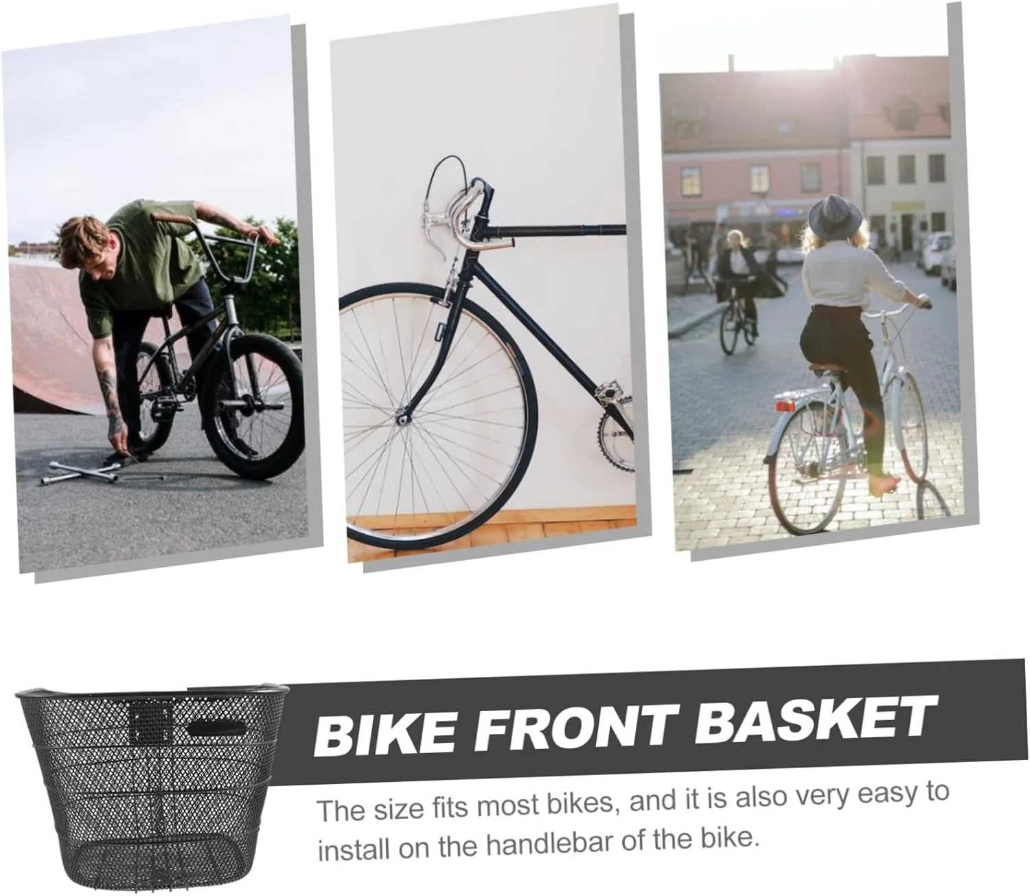 سبد فرمان دوچرخه جداشدنی Yarnow - سبد فلزی قابل استفاده مجدد با ظرفیت بالا برای دوچرخه