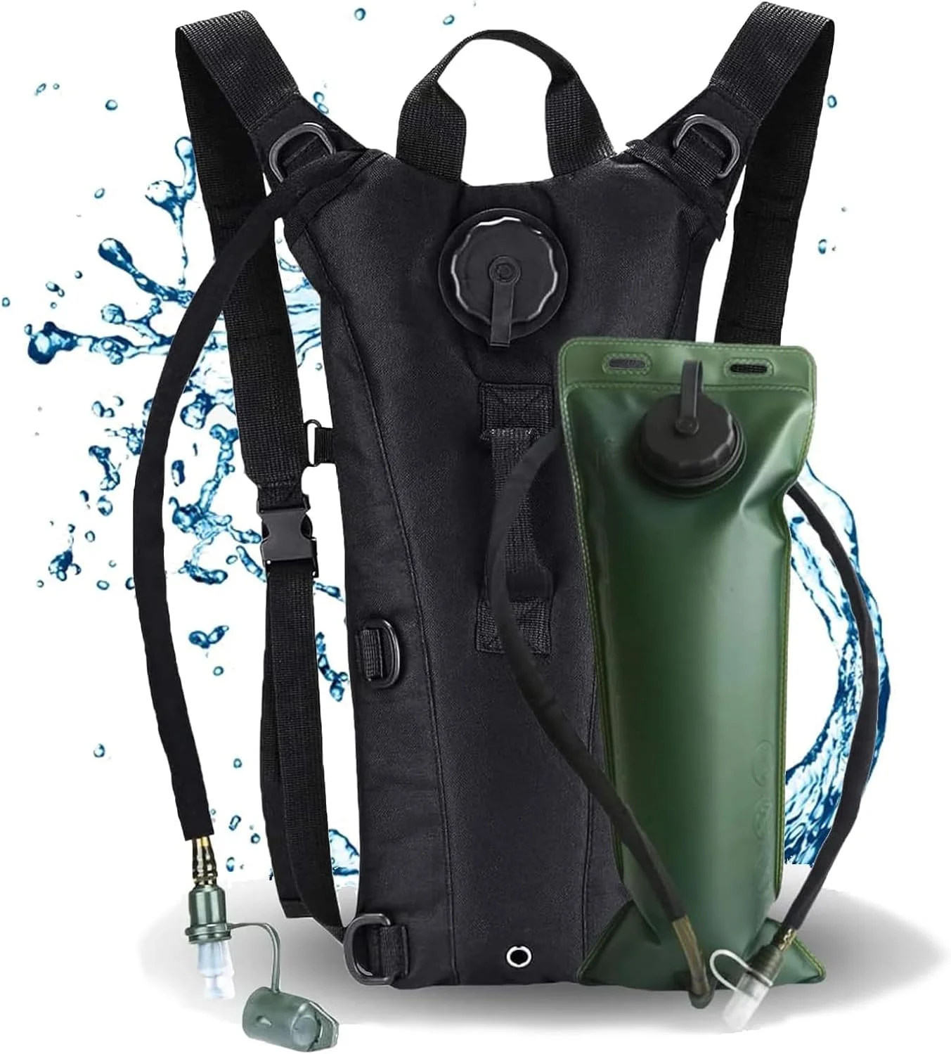 کوله پشتی آبرسانی برای پیاده روی-کوله پشتی آبرسانی آب، کوله پشتی سبک وزن ضد آب 3 لیتری برای دوچرخه سواری، پیاده روی، دویدن، کمپینگ