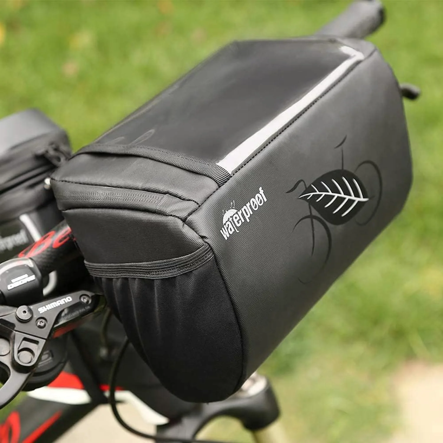 کیف ضدآب فرمان دوچرخه، سبد جلویی دوچرخه با نگهدارنده تلفن همراه لمسی، کیف ذخیره سازی بازتابنده 3 لیتری برای مردان، زنان، کودکان، مناسب دوچرخه سواری در فضای باز، جاده و کوهستان