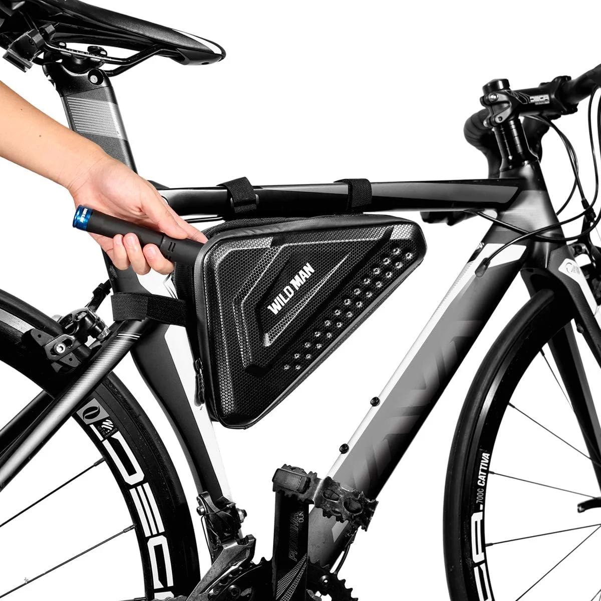 کیف مثلثی 3 لیتری WILD MAN برای دوچرخه، ظرفیت بزرگ، مناسب دوچرخه سواری کوهستانی (مدل ES19)