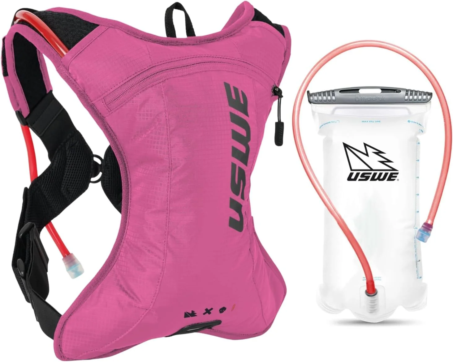 کیف آب USWE Outlander XC مناسب دویدن و پیاده‌روی به همراه مخزن آب (کیف آب 1.5 لیتری برای خانم‌ها و آقایان، کوله پشتی مناسب دوچرخه سواری و MTB)