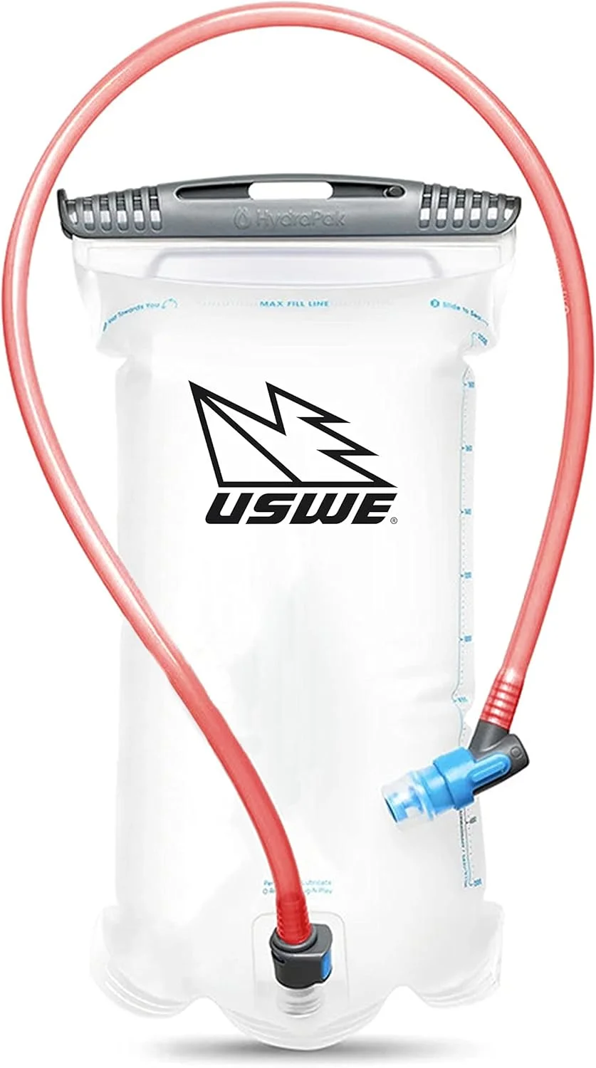 کیسه آب نخبگان USWE، مخزن آب با اتصال سریع Plug-n-Play و دهانه باز کشویی پهن، ضد نشت برگشت پذیر و بدون BPA، برای کوله پشتی