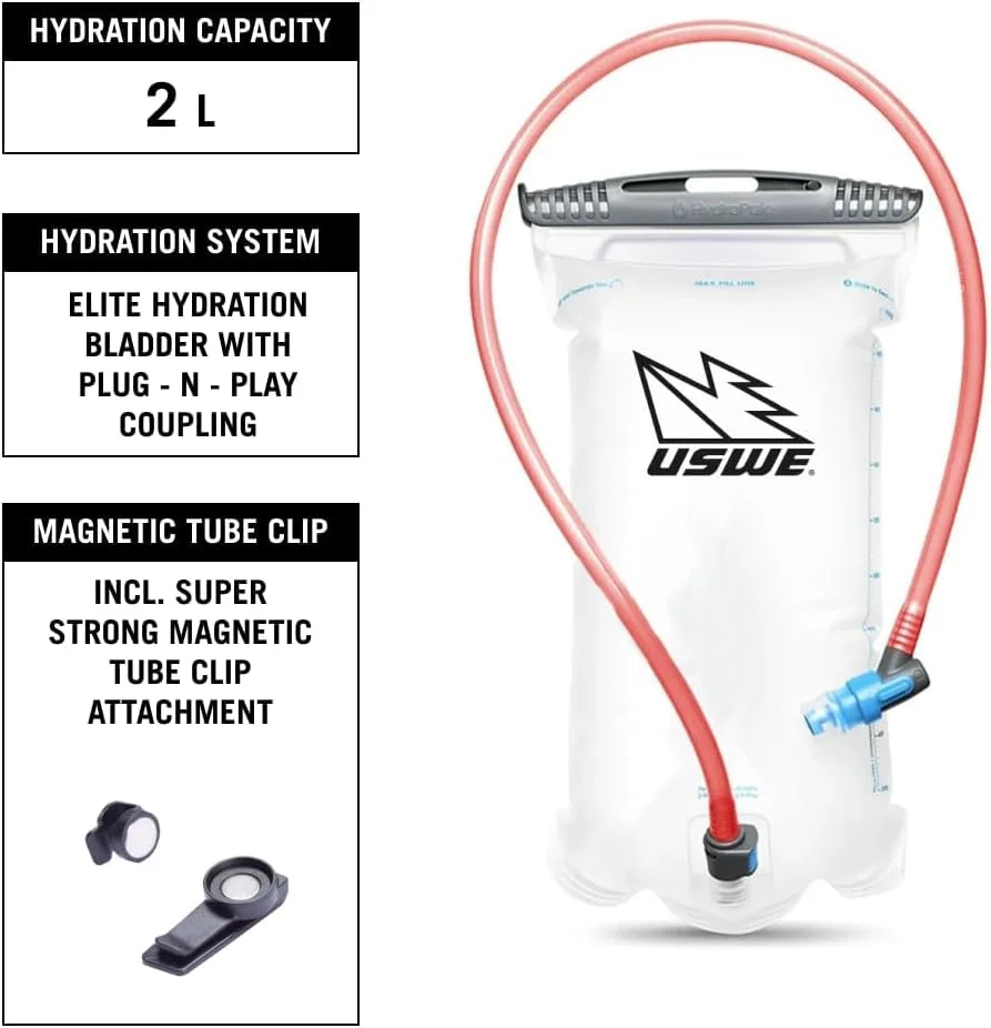 کیف آب یو اس دبلیو ای MTB Hydro - کوله پشتی هیدراتاسیون برای دوچرخه سواری، کوهستان، ای-ام تی بی و مسیرهای شن دار، کوله پشتی به همراه کیسه آب