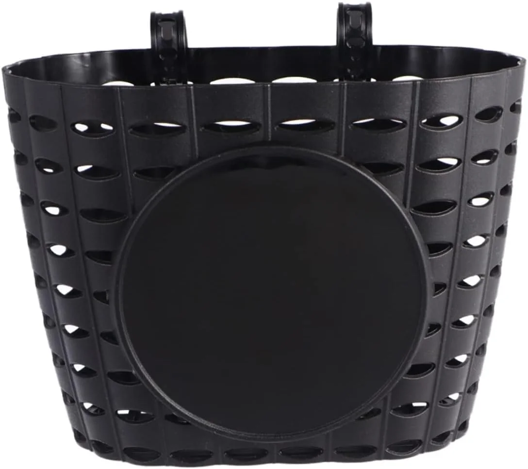 سبد جلویی دوچرخه تاد مامی، یک عدد، مناسب برای دوچرخه های دخترانه، بزرگسالان، دوچرخه های برقی، دوچرخه های کودکان، سبد پلاستیکی ضخیم برای خرید اسکوتر