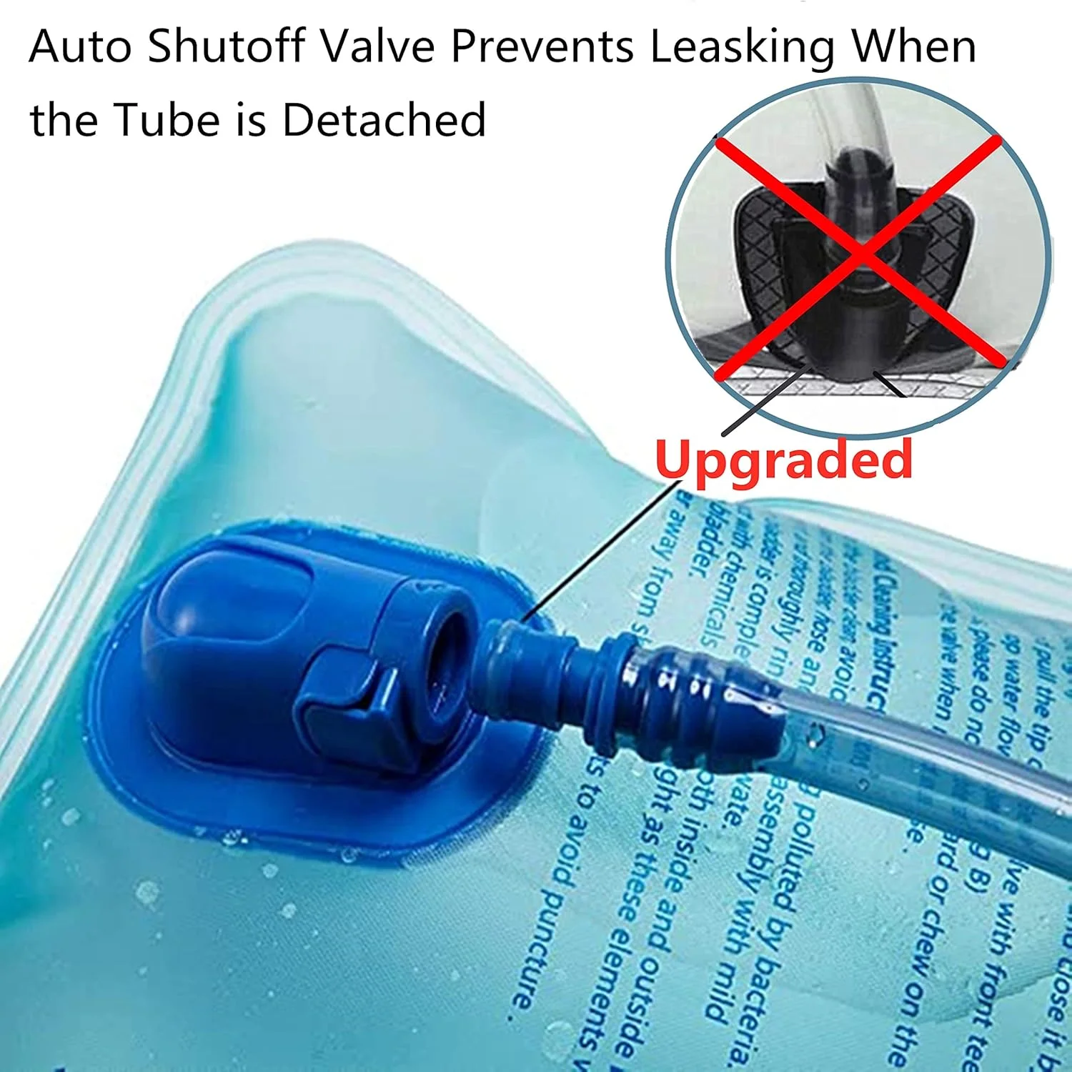 کیسه آب کوهنوردی 2 لیتری آبی رنگ، 18 * 10 * 1.8، مناسب کوله پشتی های ترکینگ