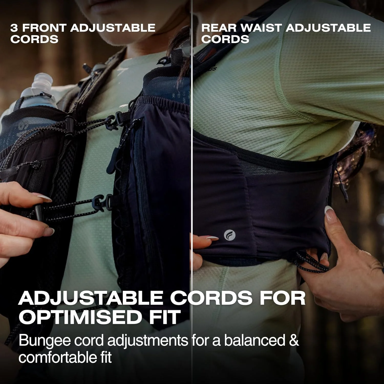 جلیقه دویدن تریل | نگهدارنده تلفن همراه برای دویدن | کوله پشتی هیدراتاسیون | کوله پشتی سبک وزن دویدن | نگهدارنده بطری آب | لوازم ضروری دویدن | 10+ جیب برای لوازم جانبی دویدن - مردانه و زنانه