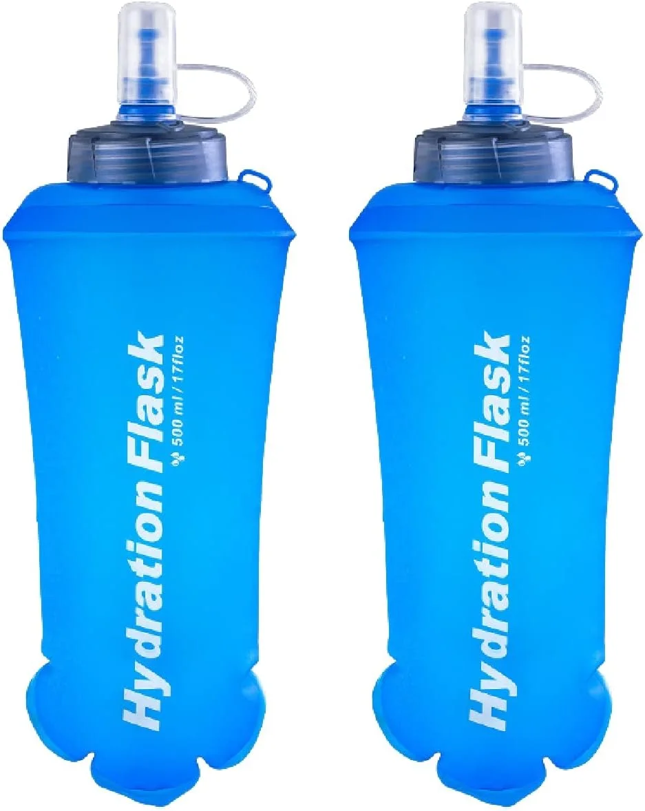 کیسه آب تاشو SYOSI مناسب دویدن، کوهنوردی، کمپینگ و دوچرخه سواری - 500 میلی لیتر