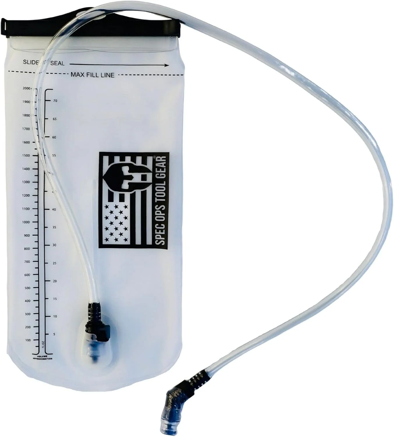 کیسه آب ۲ لیتری ضد نشت، کیسه آب نظامی، کوله پشتی آب برای پیاده روی، دوچرخه سواری، کوهنوردی، دویدن، شفاف