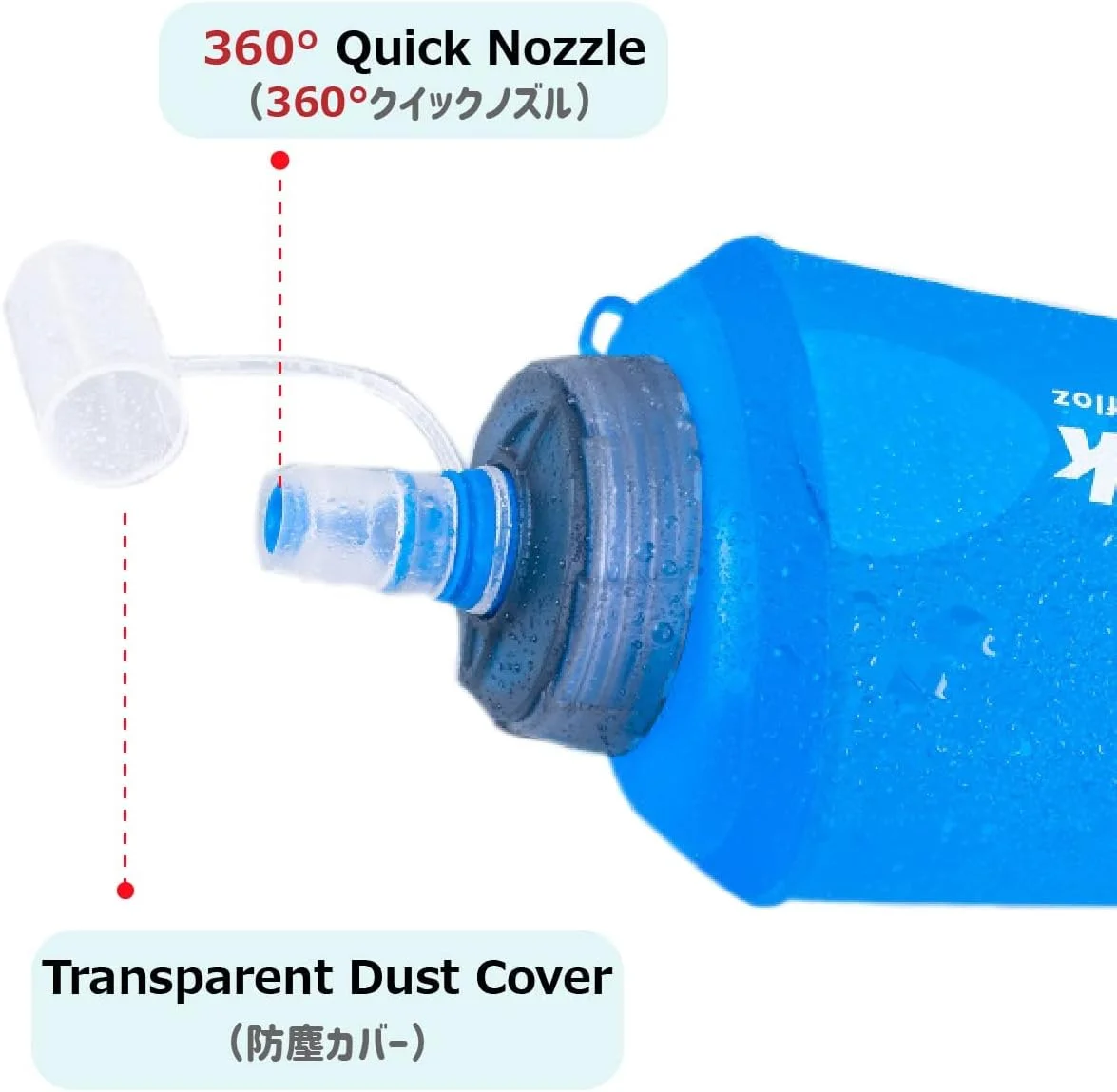 کیسه آب تاشو SYOSI مناسب دویدن، کوهنوردی، کمپینگ و دوچرخه سواری - 500 میلی لیتر