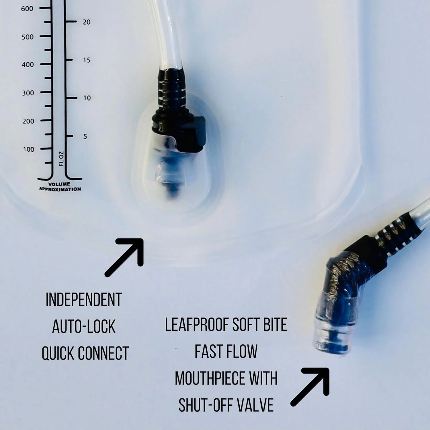 کیسه آب ۲ لیتری ضد نشت، کیسه آب نظامی، کوله پشتی آب برای پیاده روی، دوچرخه سواری، کوهنوردی، دویدن، شفاف