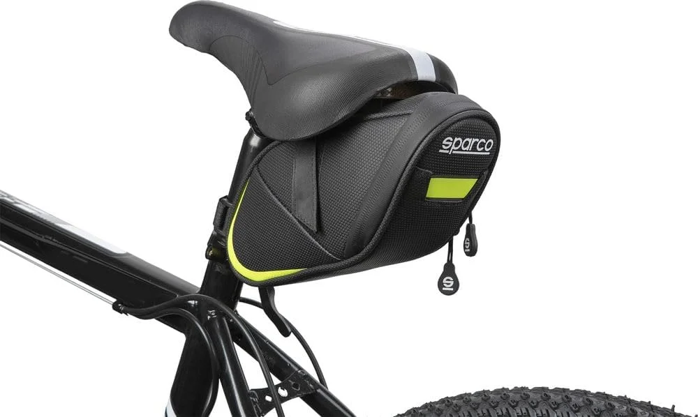 کیف دوچرخه کامپوزیت زرد رنگ Sparco، ضد آب و مقاوم در برابر سایش
